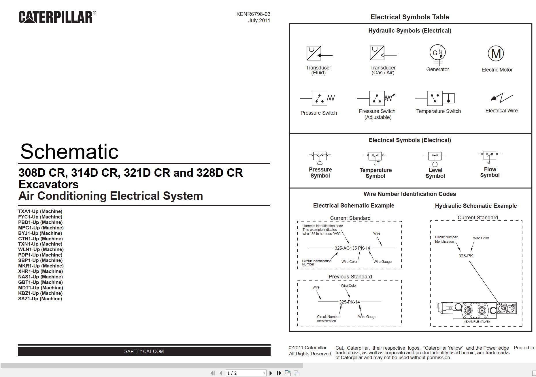 CAT Excavator 321D CR Electrical Schematic (1)