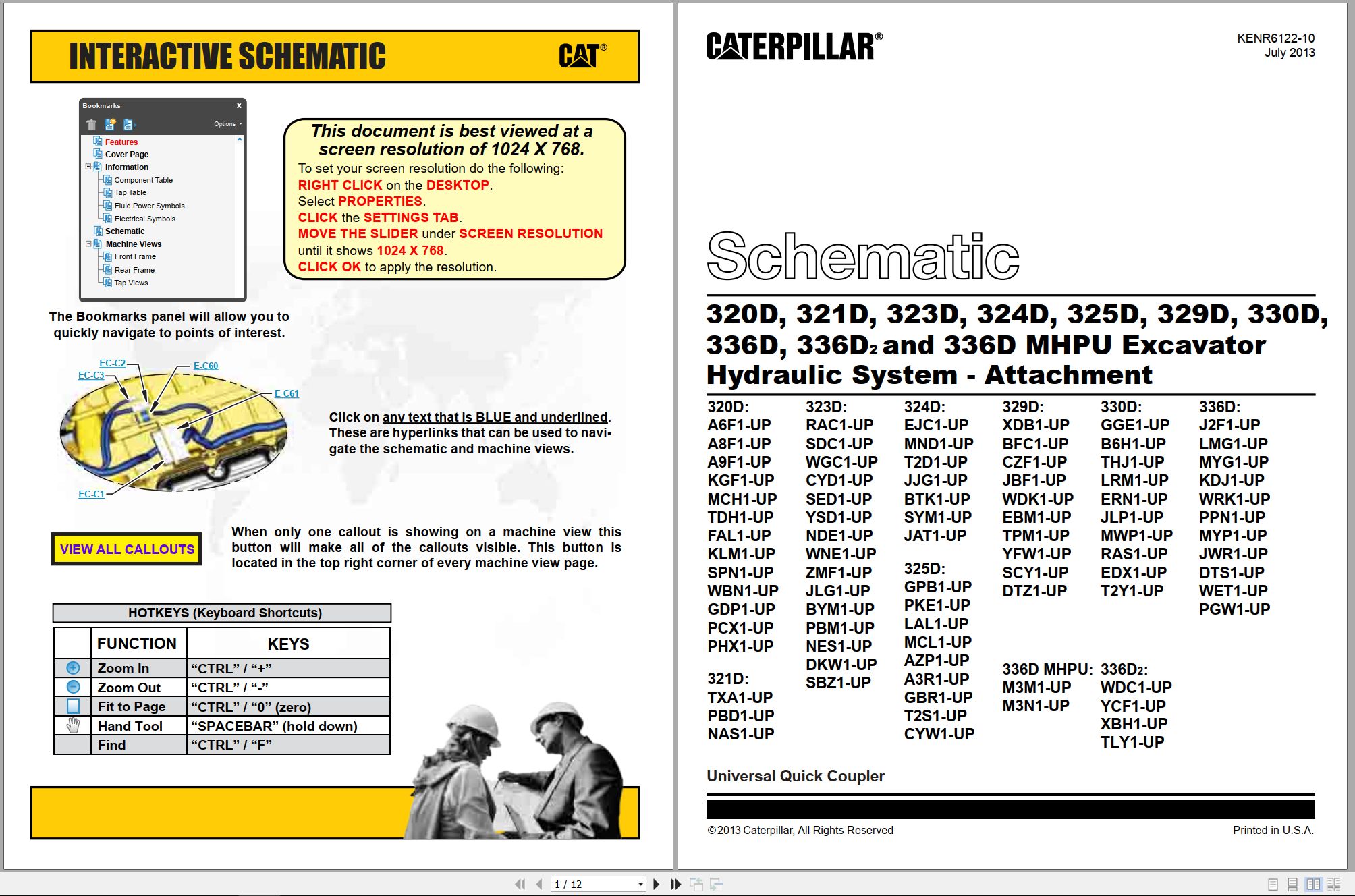 CAT Excavator 321D Hydraulic Schematic (1)