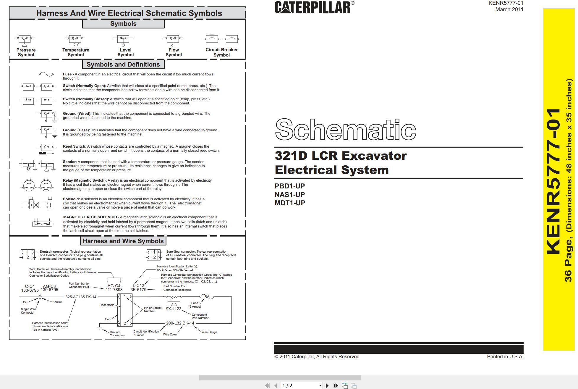 CAT Excavator 321D LCR Electrical Hydraulic Schematic (1)