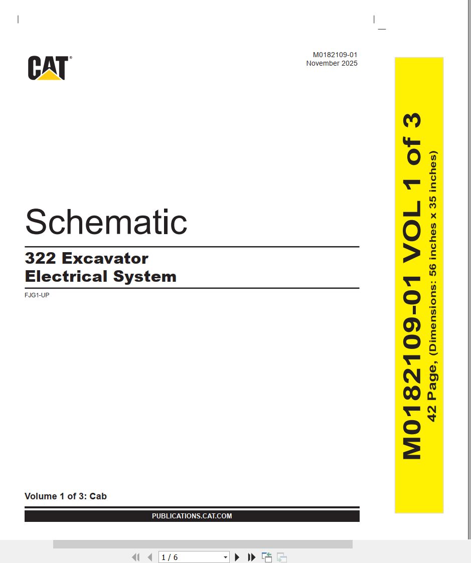CAT Excavator 322 Electrical Hydraulic Schematic (1)