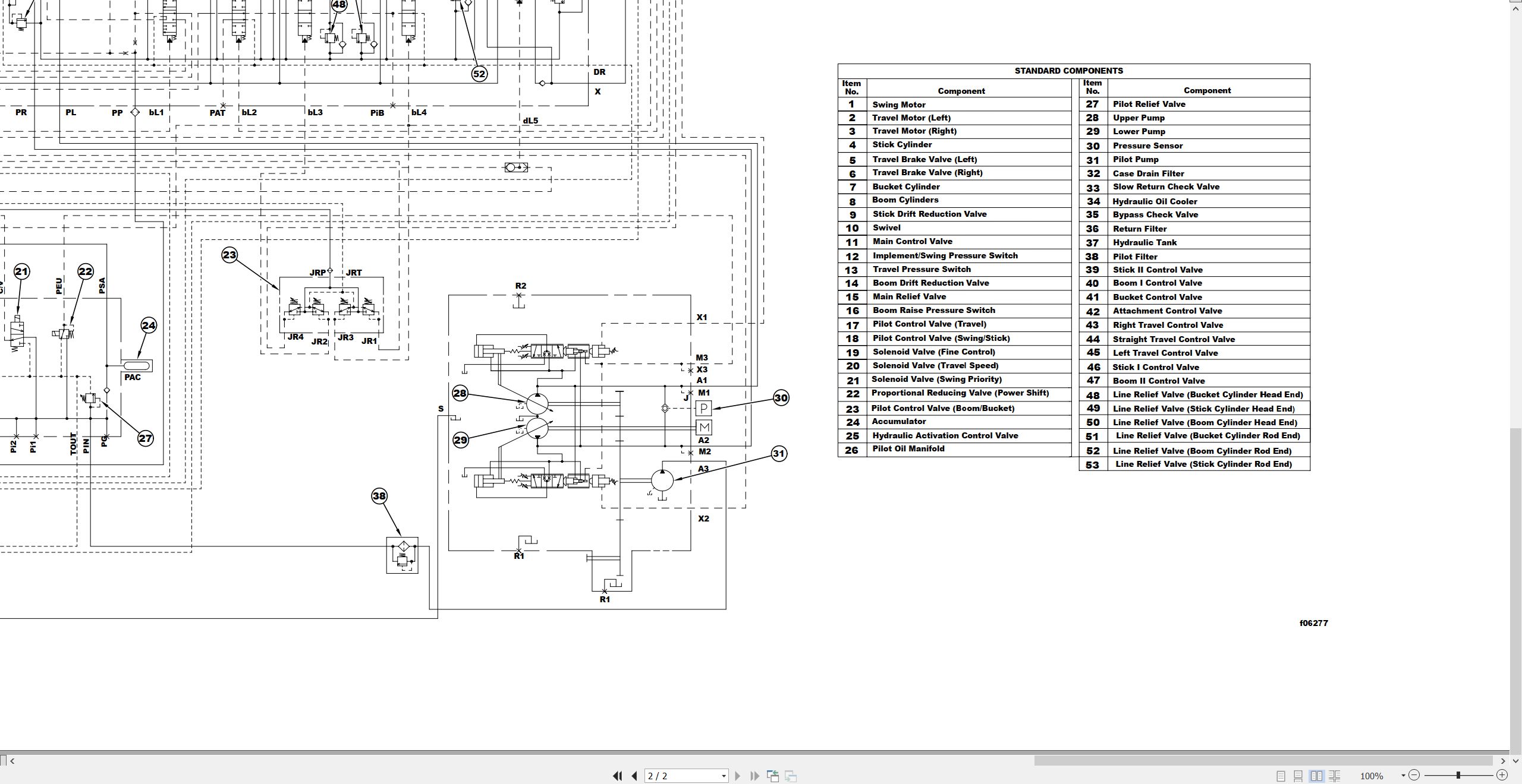 CAT Excavator 322B L Electrical Hydraulic Schematic (3)