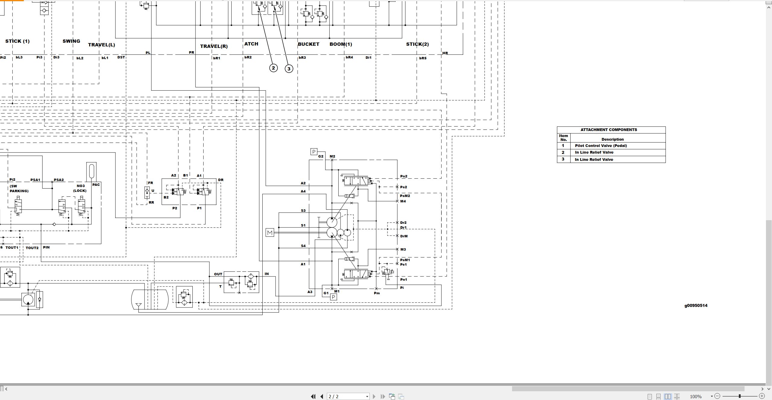 CAT Excavator 322C FM Electrical Hydraulic Schematic (3)