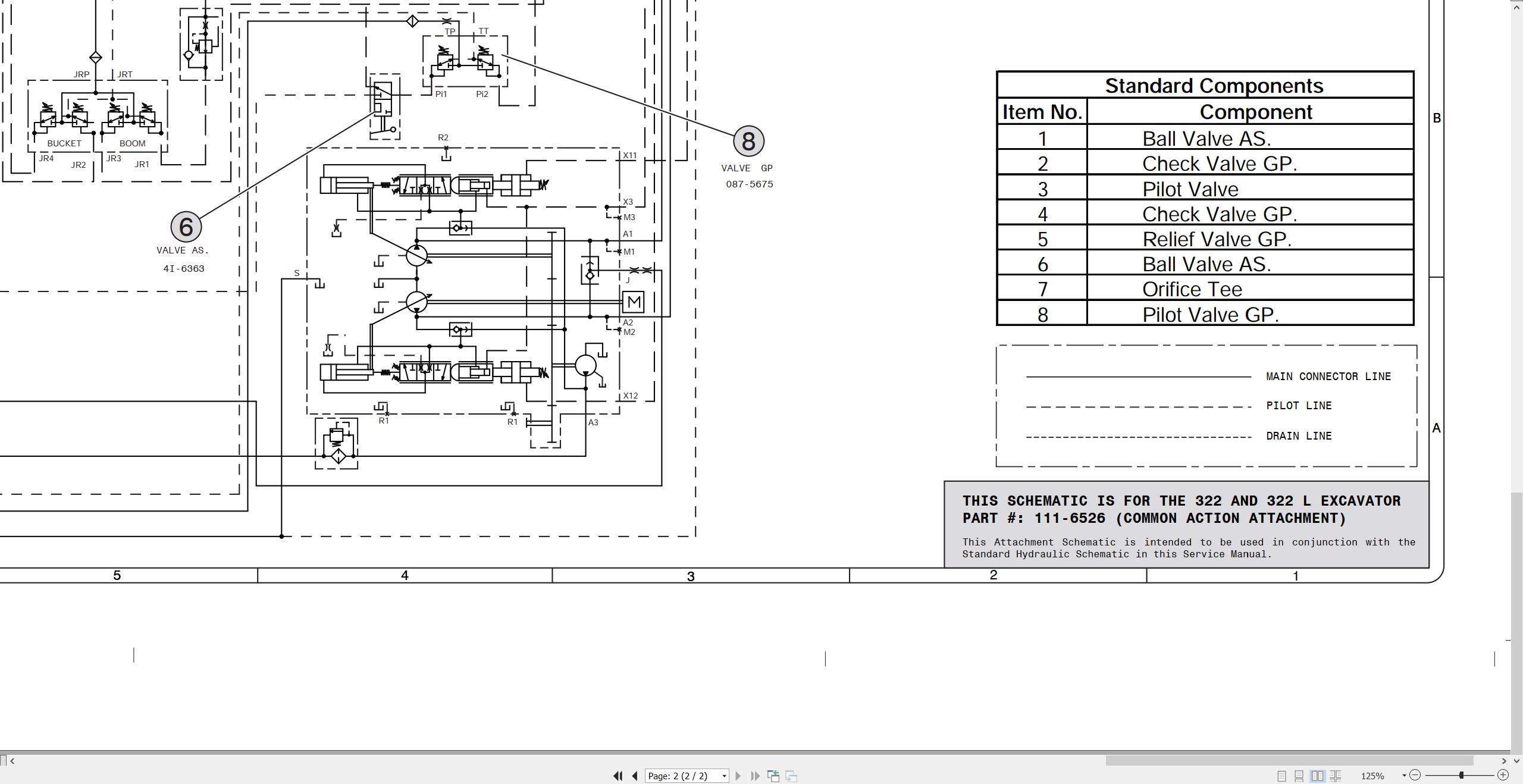 CAT Excavator 322L Hydraulic Schematic (3)