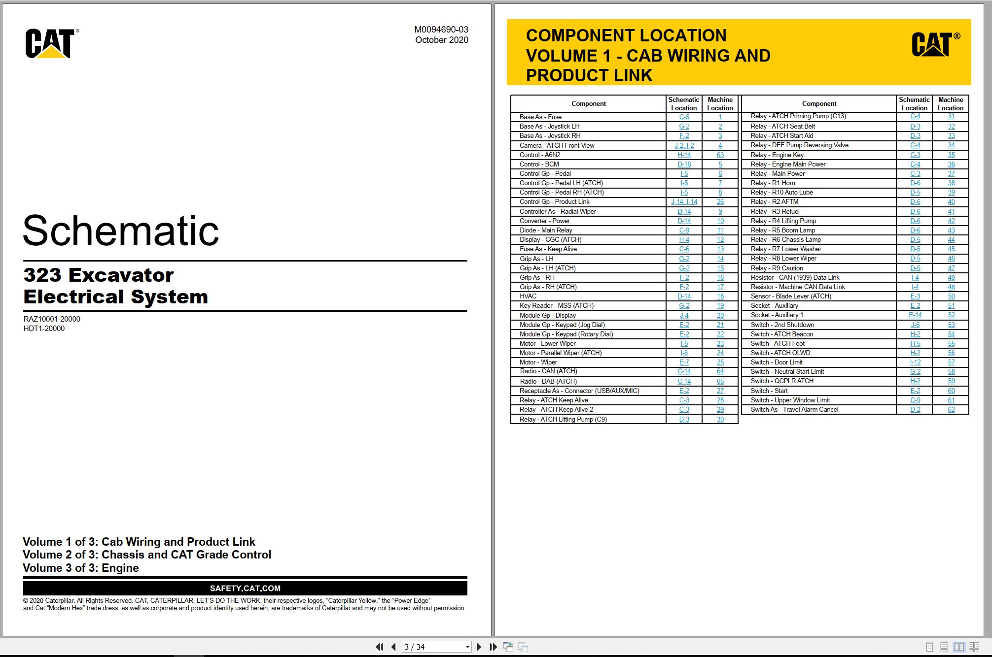 CAT Excavator 323 Electrical Hydraulic Schematic (1)
