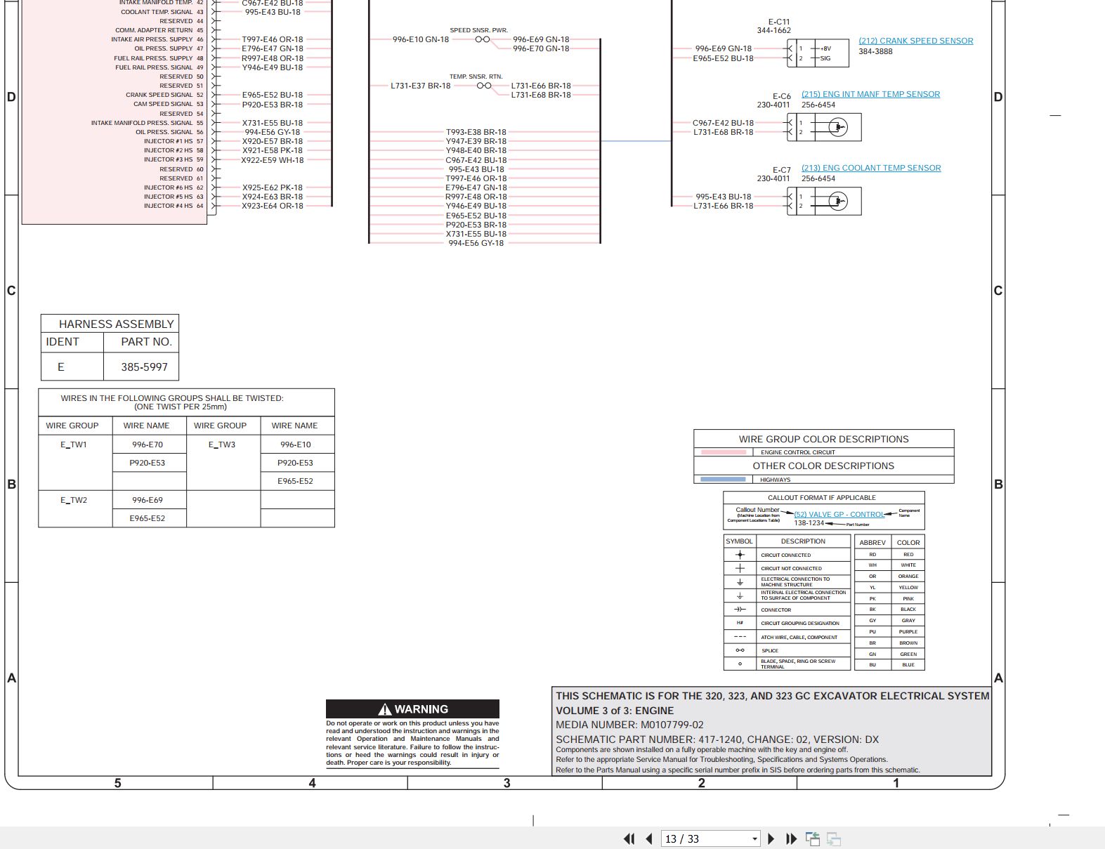 CAT Excavator 323 GC Electrical Hydraulic Schematic (2)