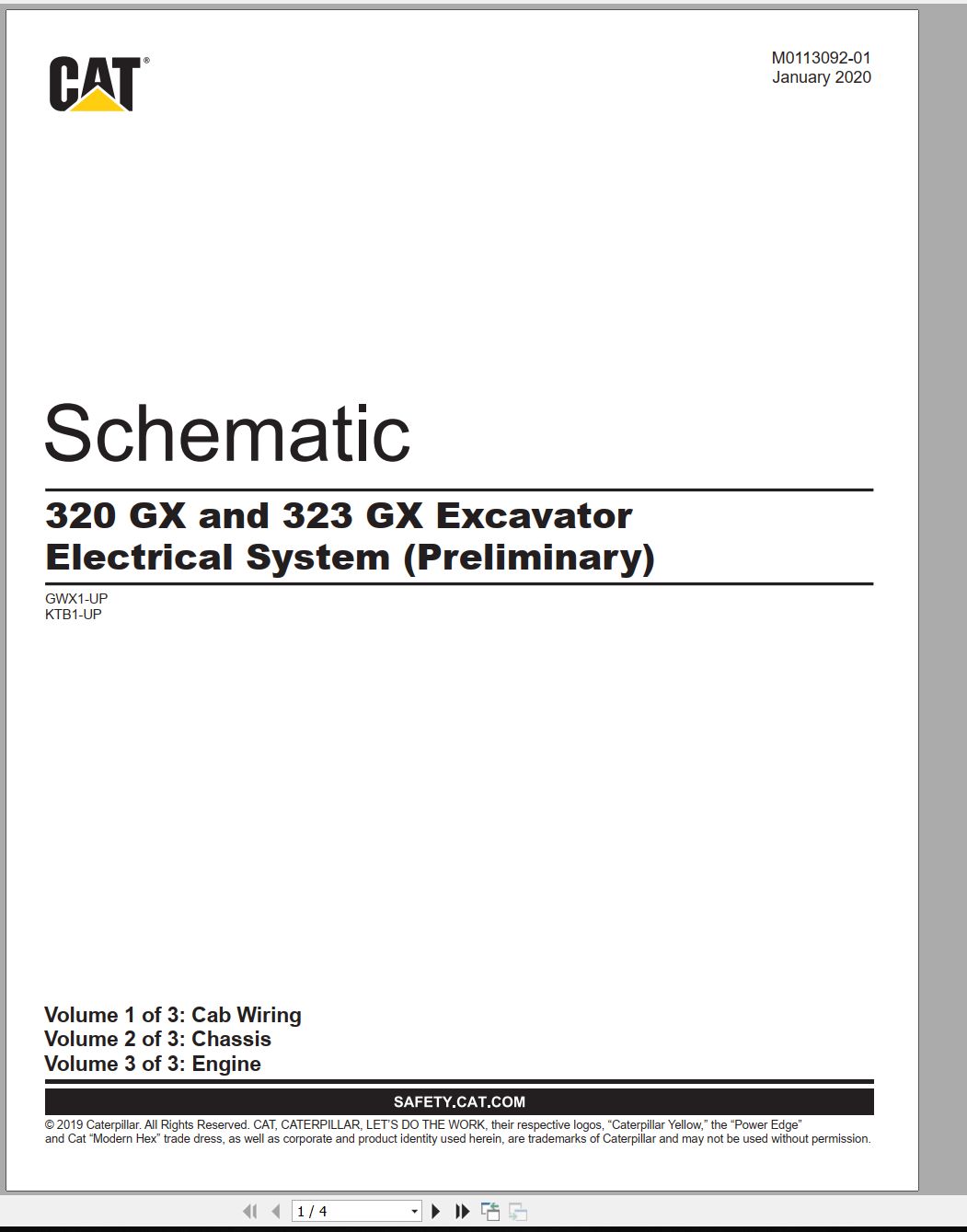 CAT Excavator 323 GX Electrical Hydraulic Schematic (1)