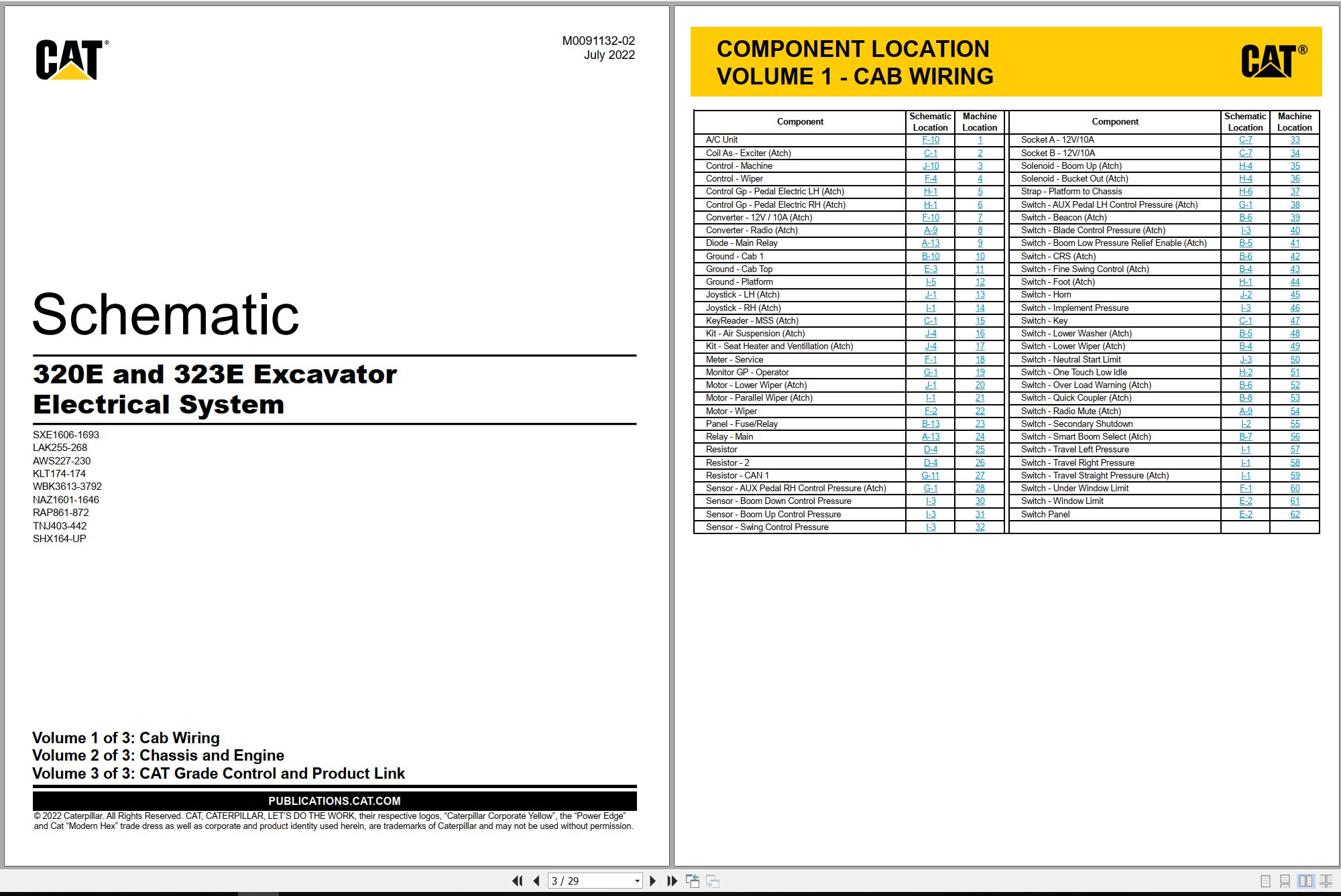 CAT Excavator 323E Electrical Hydraulic Schematic (1)