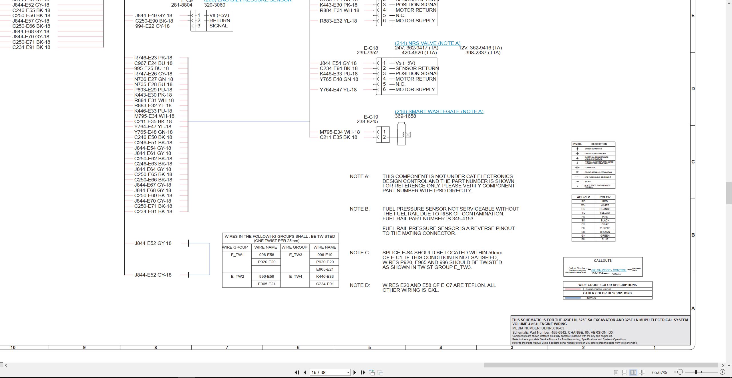 CAT Excavator 323F LN Electrical Hydraulic Schematic (2)