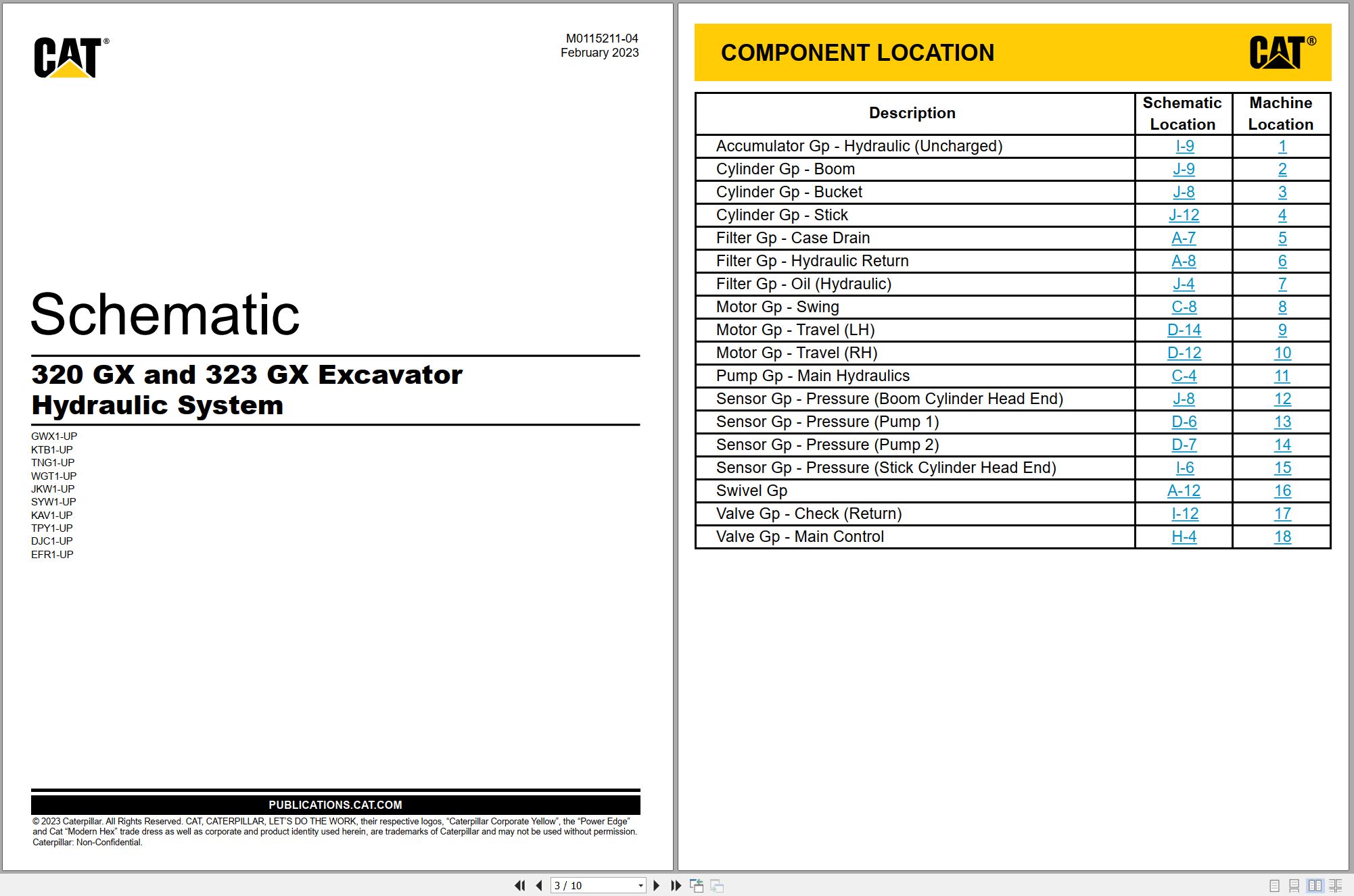 CAT Excavator 323GX Hydraulic Schematic (1)