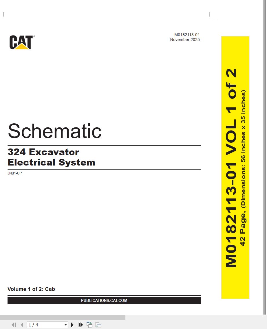 CAT Excavator 324 Electrical Hydraulic Schematic (1)