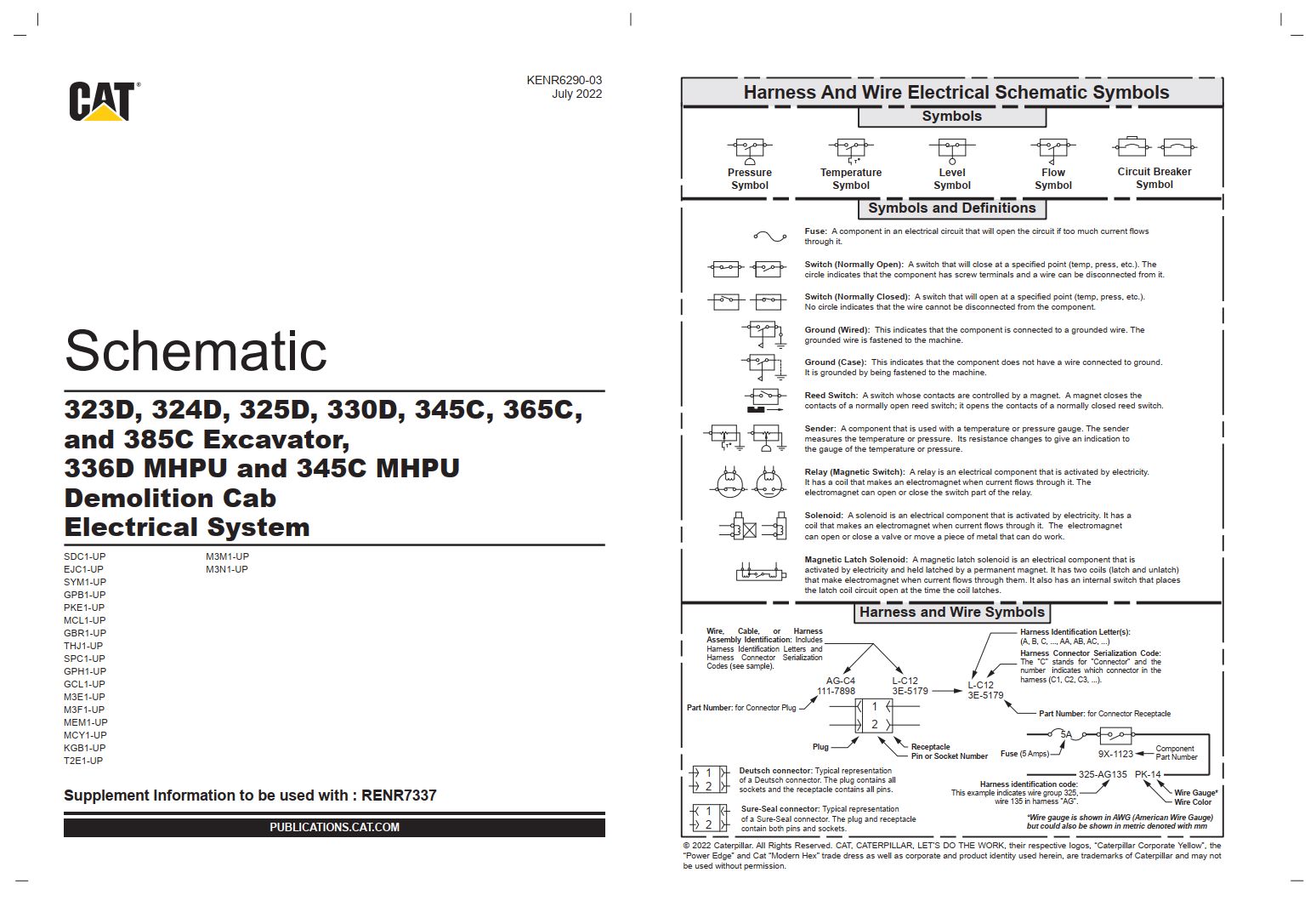 CAT Excavator 324D Electrical Hydraulic Schematic (1)