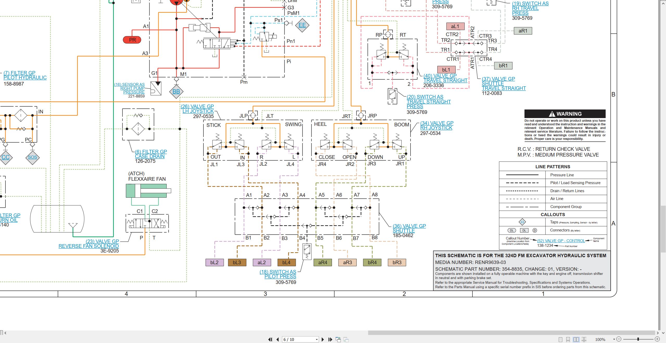 CAT Excavator 324D FM Hydraulic Schematic (2)