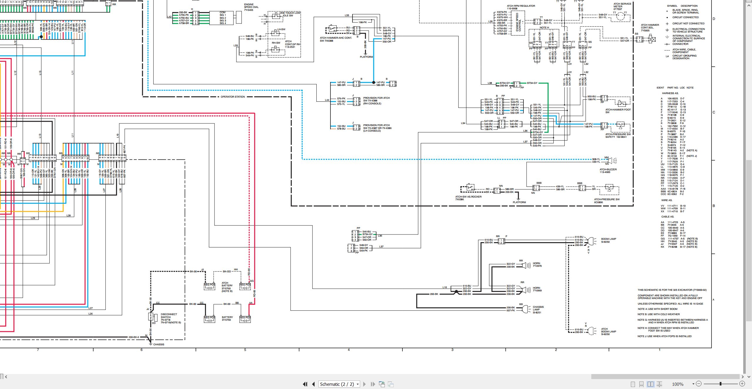 CAT Excavator 325 L Electrical Schematic (2)