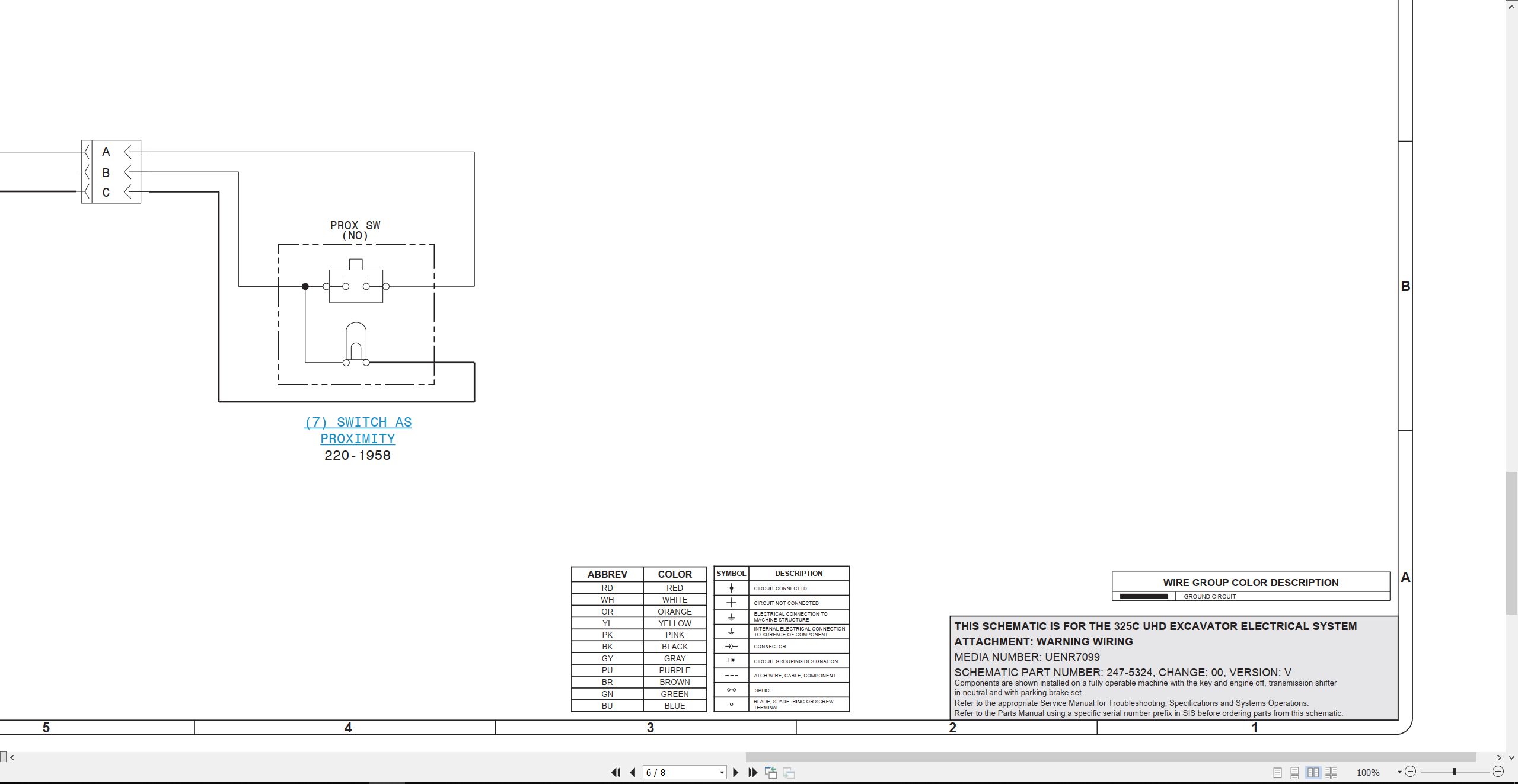 CAT Excavator 325C UHD Electrical Schematic (2)