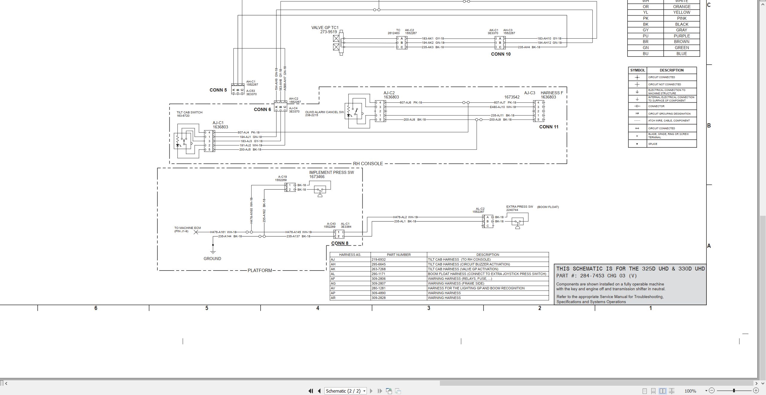CAT Excavator 325D UHD Electrical Hydraulic Schematic (2)