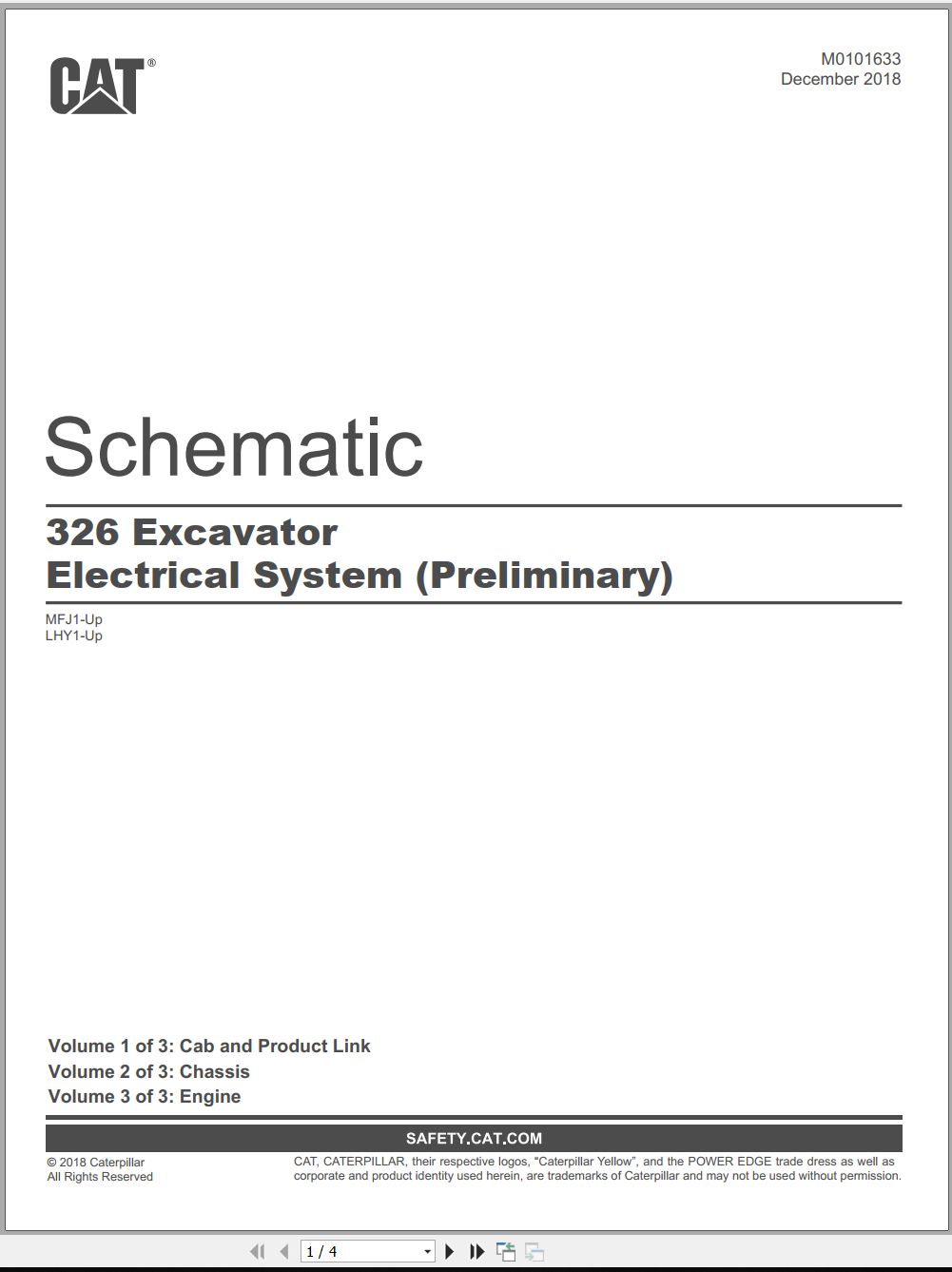CAT Excavator 326 Electrical Hydraulic Schematic (1)