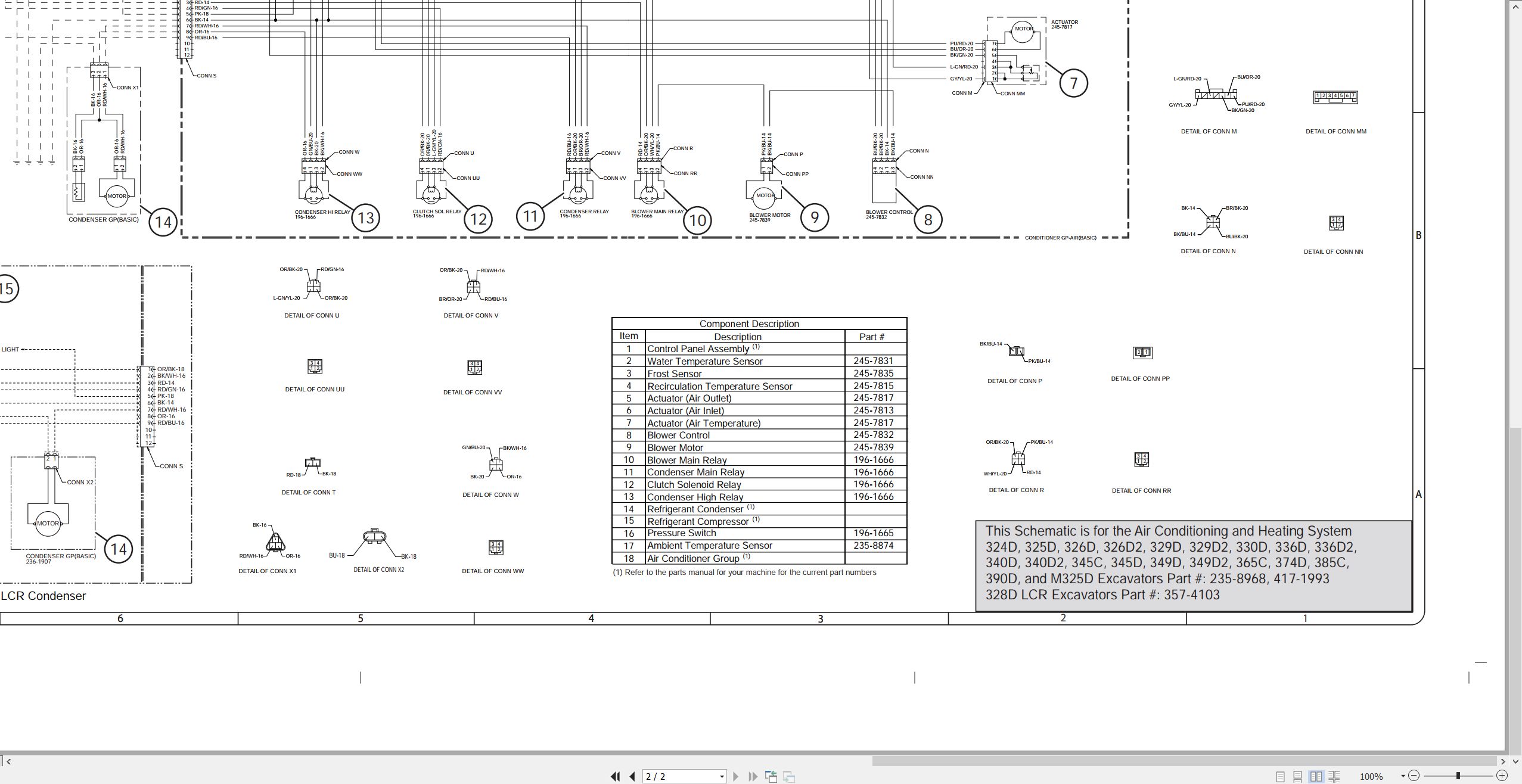 CAT Excavator 326D Electrical Hydraulic Schematic (2)