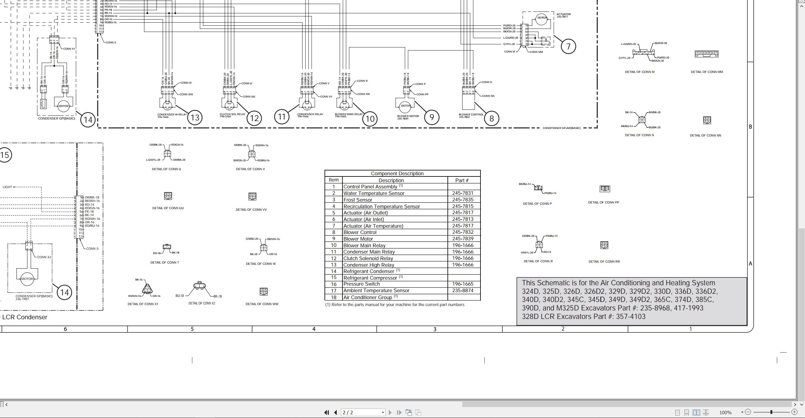 CAT Excavator 326D2 Electrical Hydraulic Schematic (2)