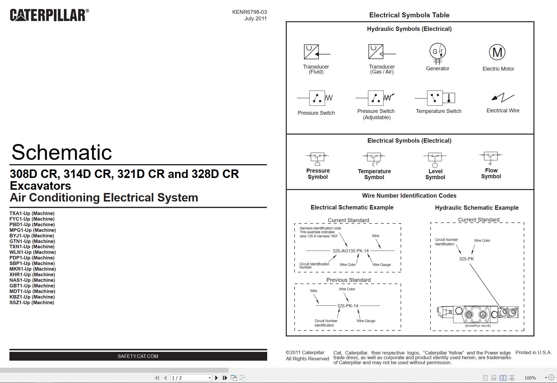 CAT Excavator 328D CR Electrical Schematic (1)