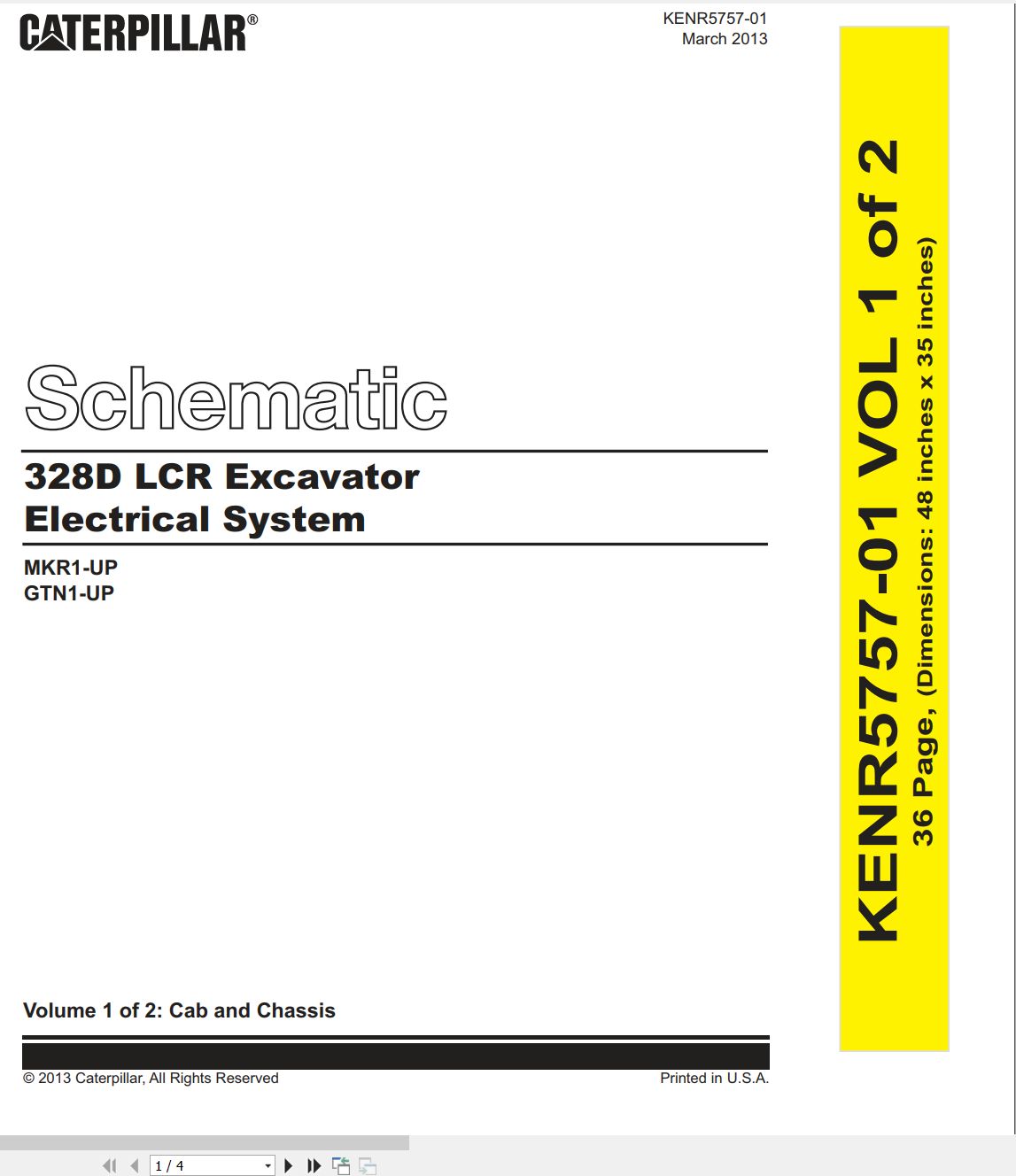 CAT Excavator 328D LCR Electrical Hydraulic Schematic (1)