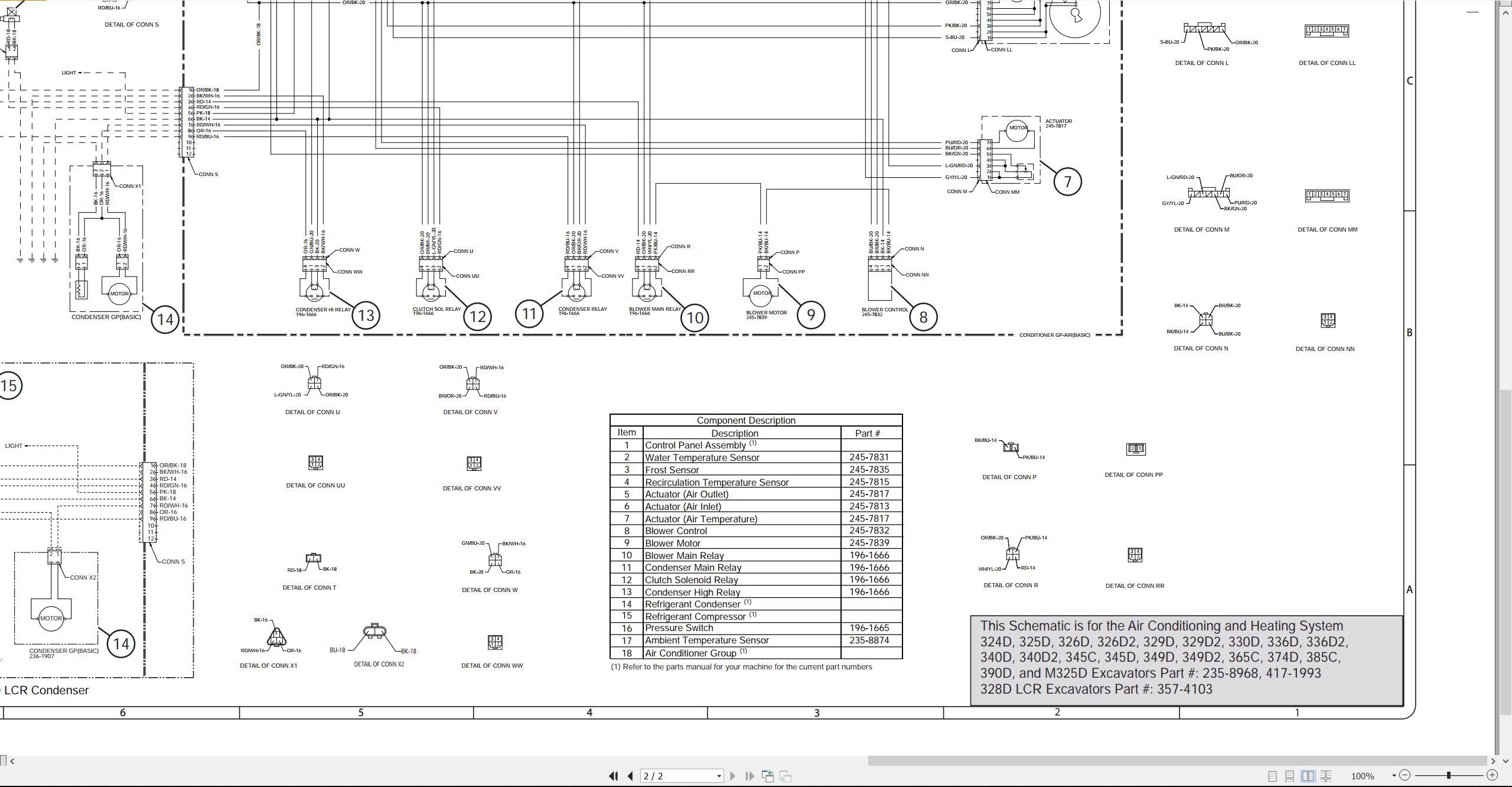 CAT Excavator 329D2 Electrical Hydraulic Schematic (2)