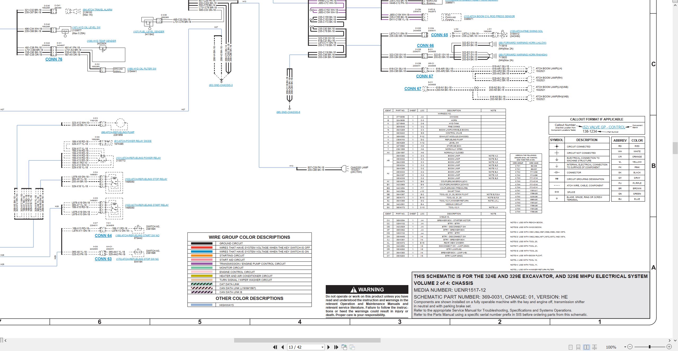 CAT Excavator 329E MHPU Electrical Schematic (2)