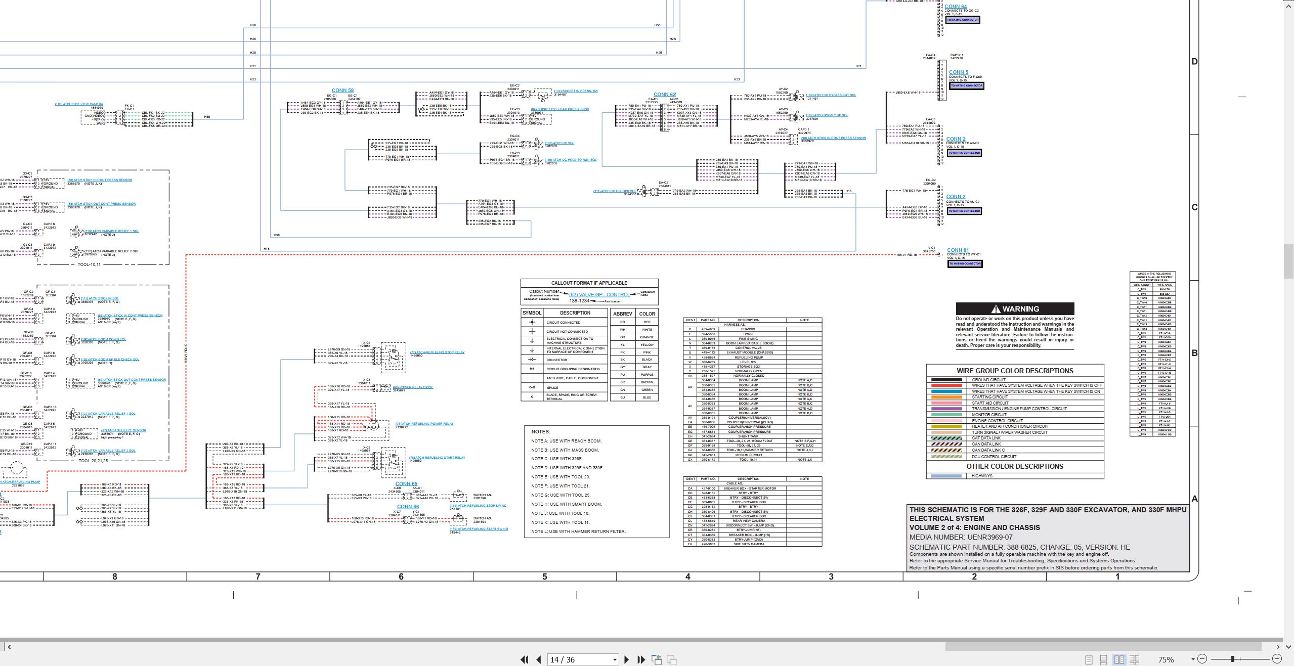 CAT Excavator 329F Electrical Hydraulic Schematic (2)