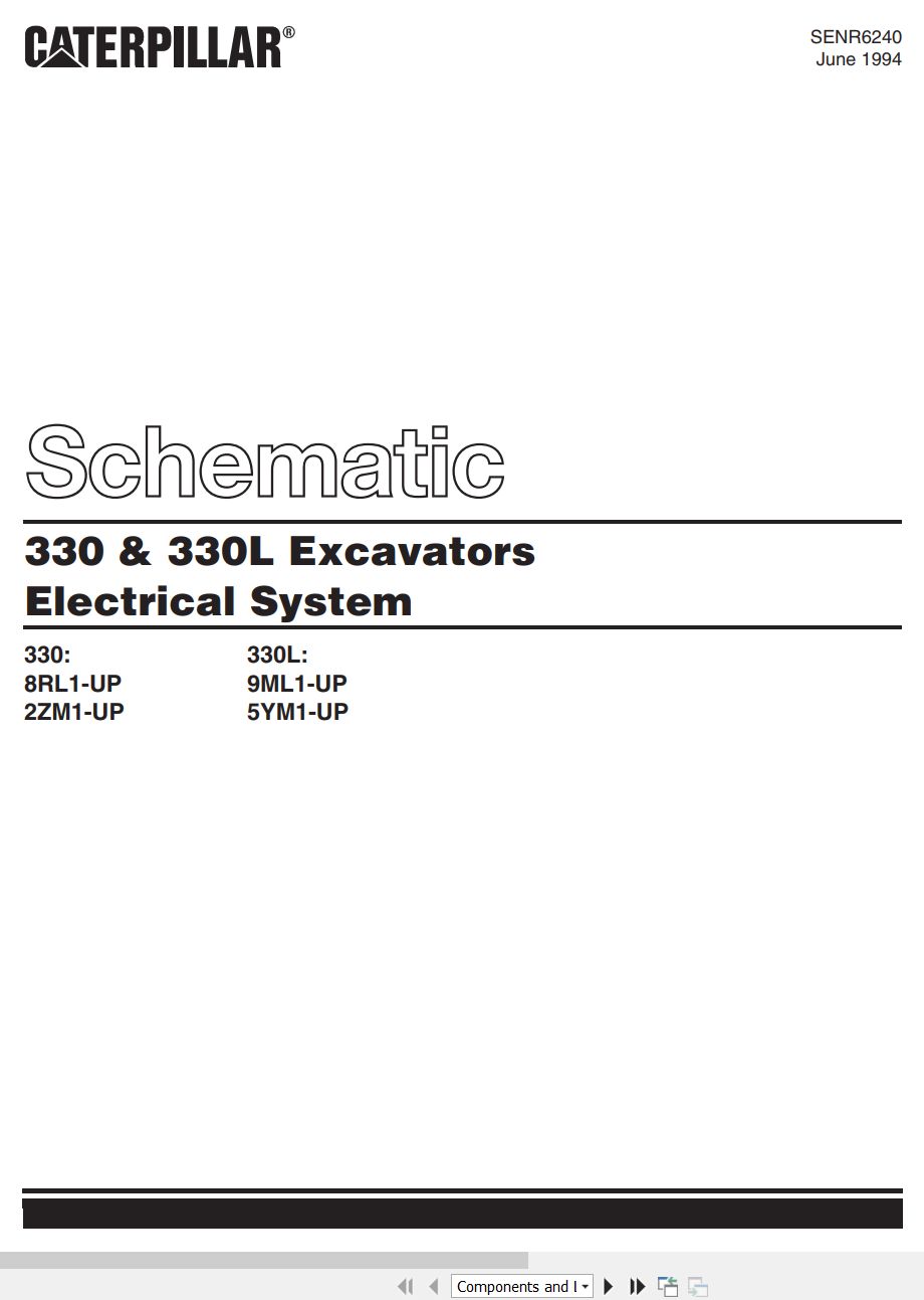 CAT Excavator 330 L Electrical Hydraulic Schematic (1)