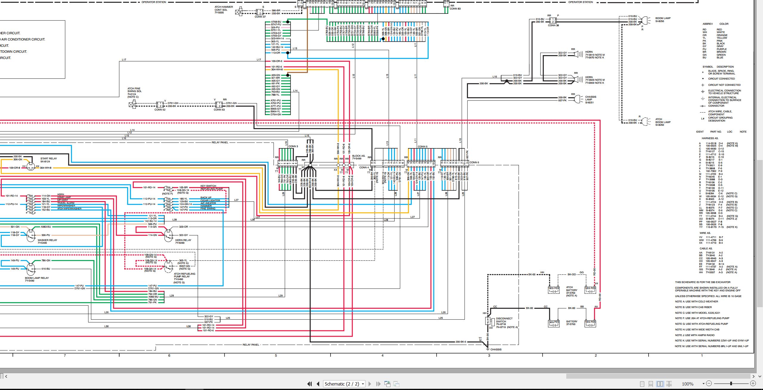 CAT Excavator 330 L Electrical Hydraulic Schematic (2)