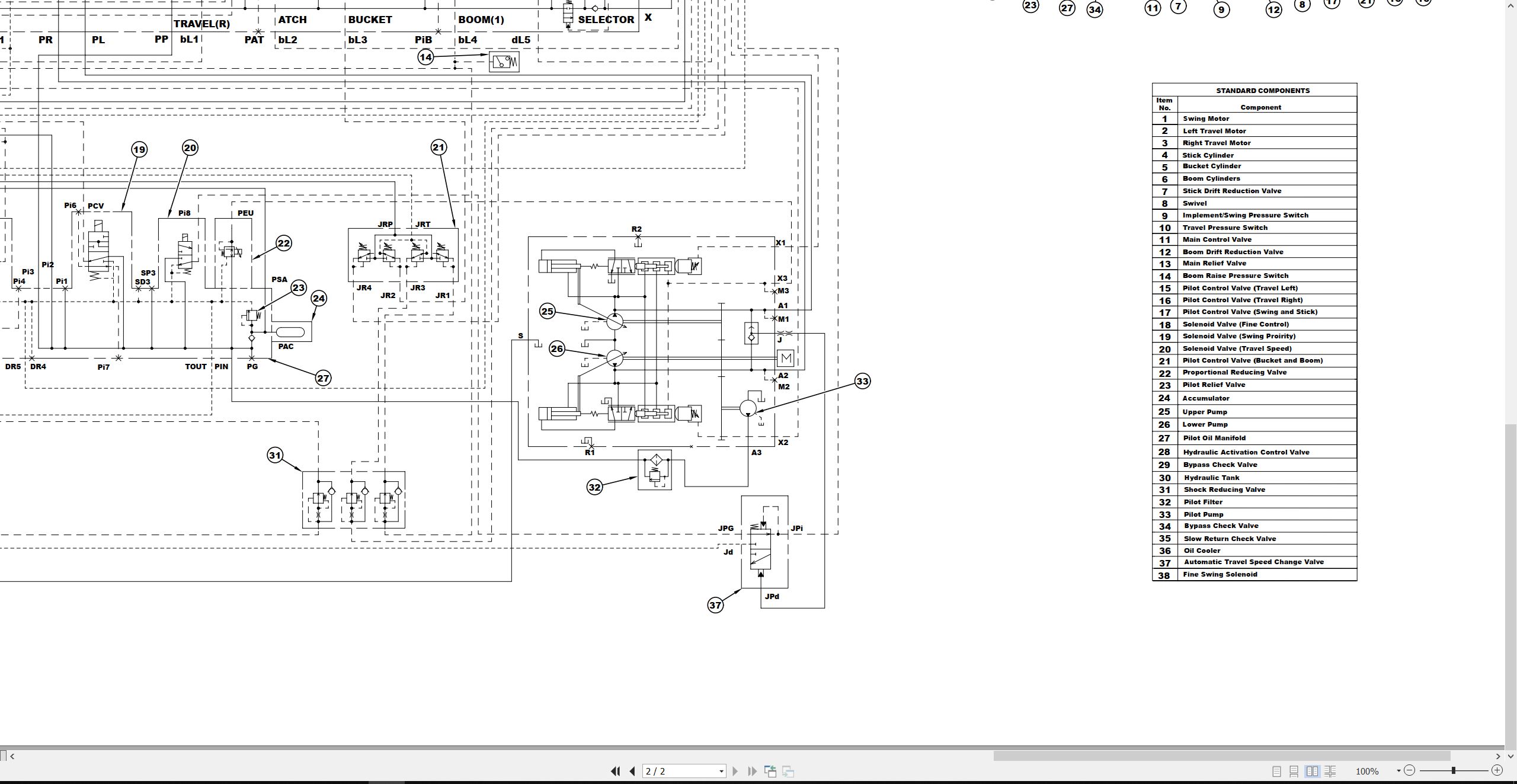 CAT Excavator 330 L Electrical Hydraulic Schematic (3)
