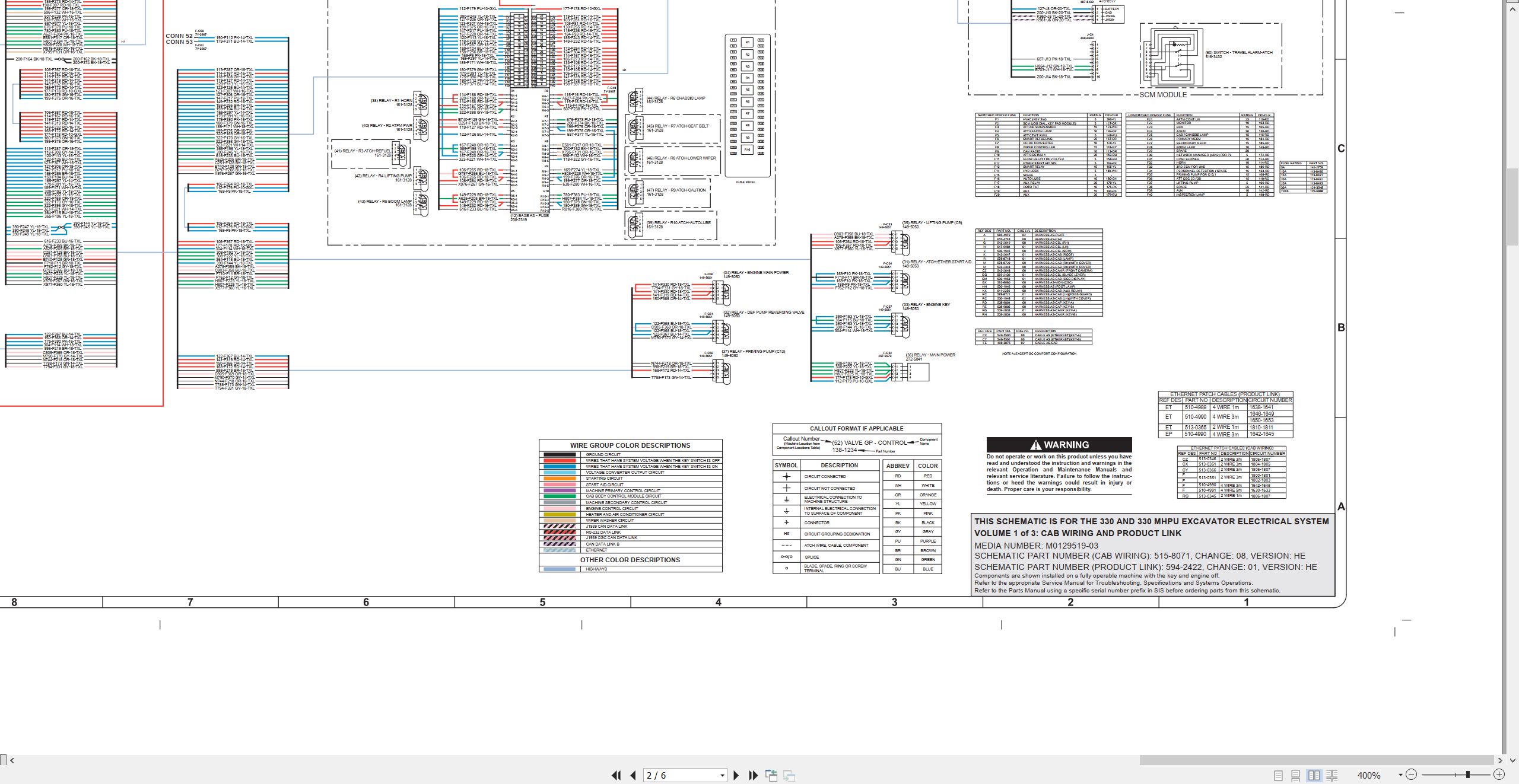 CAT Excavator 330 MHPU Electrical Schematic (2)