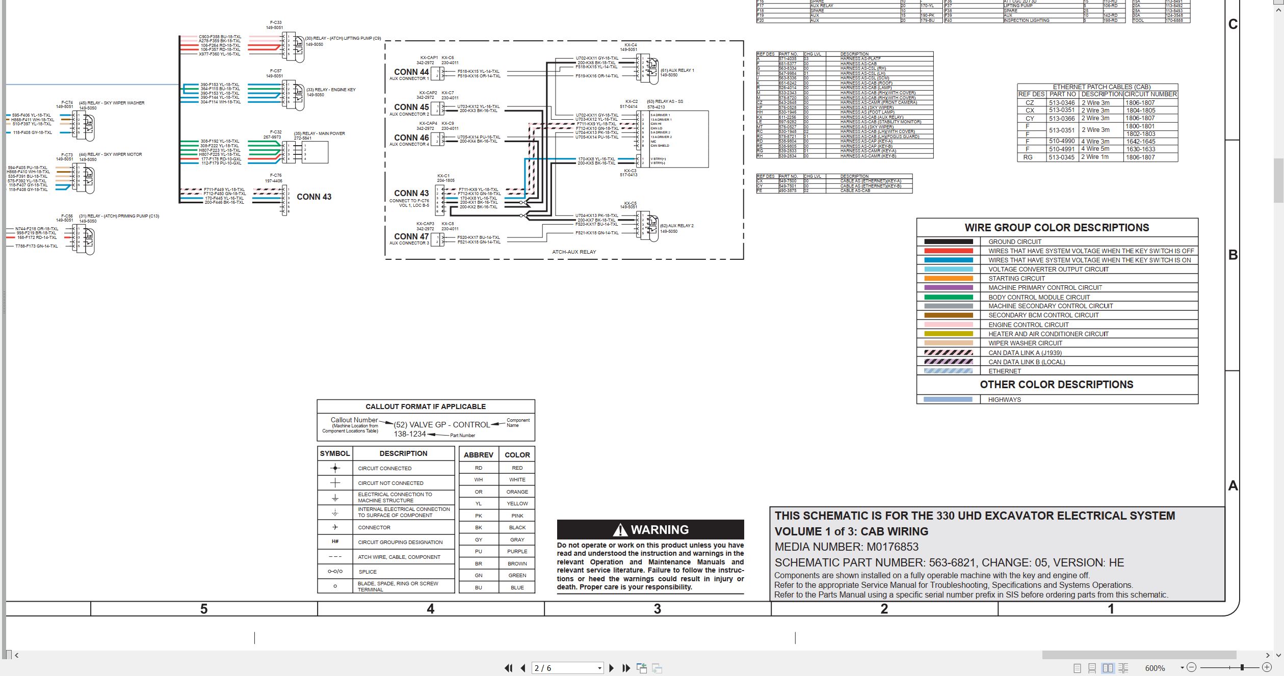 CAT Excavator 330 UHD Electrical Schematic M0176853 00 2025 (2)