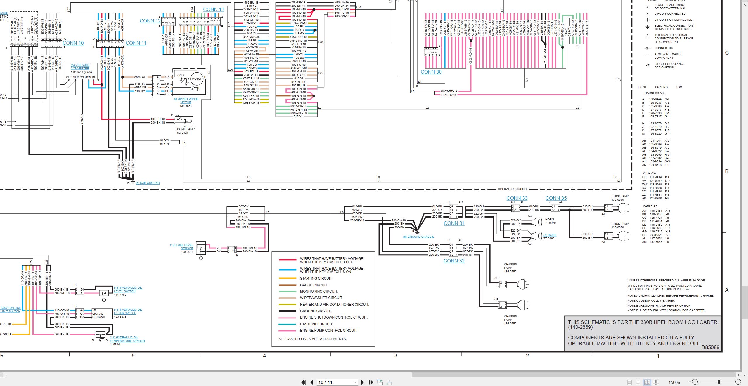 CAT Excavator 330B L Electrical Schematic (2)