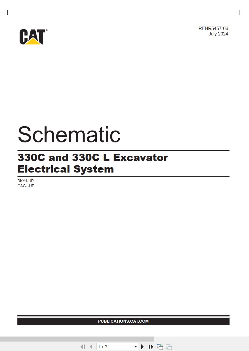 CAT Excavator 330C L Electrical Schematic (1)