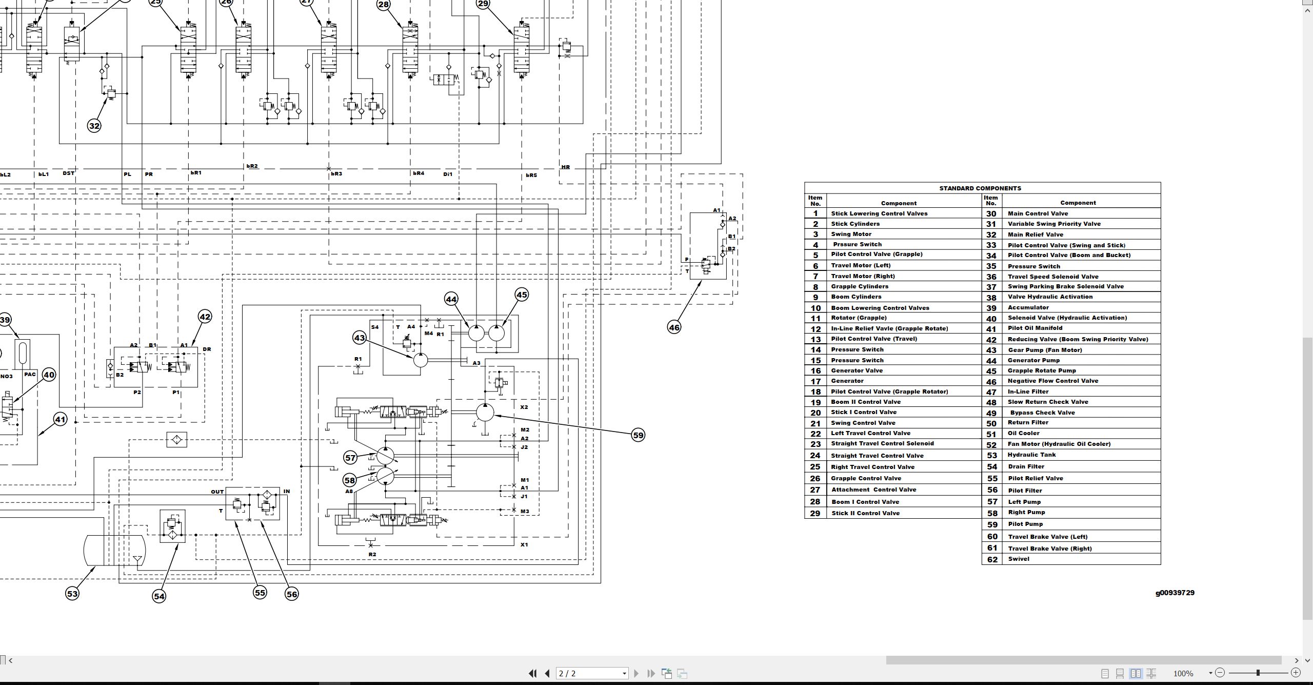 CAT Excavator 330C MH Hydraulic Schematic RENR5486 01 2003 (2)