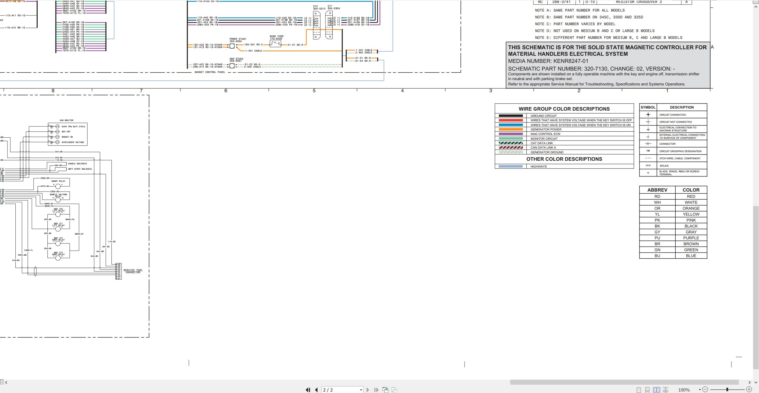 CAT Excavator 330D MH Electrical Schematic (2)
