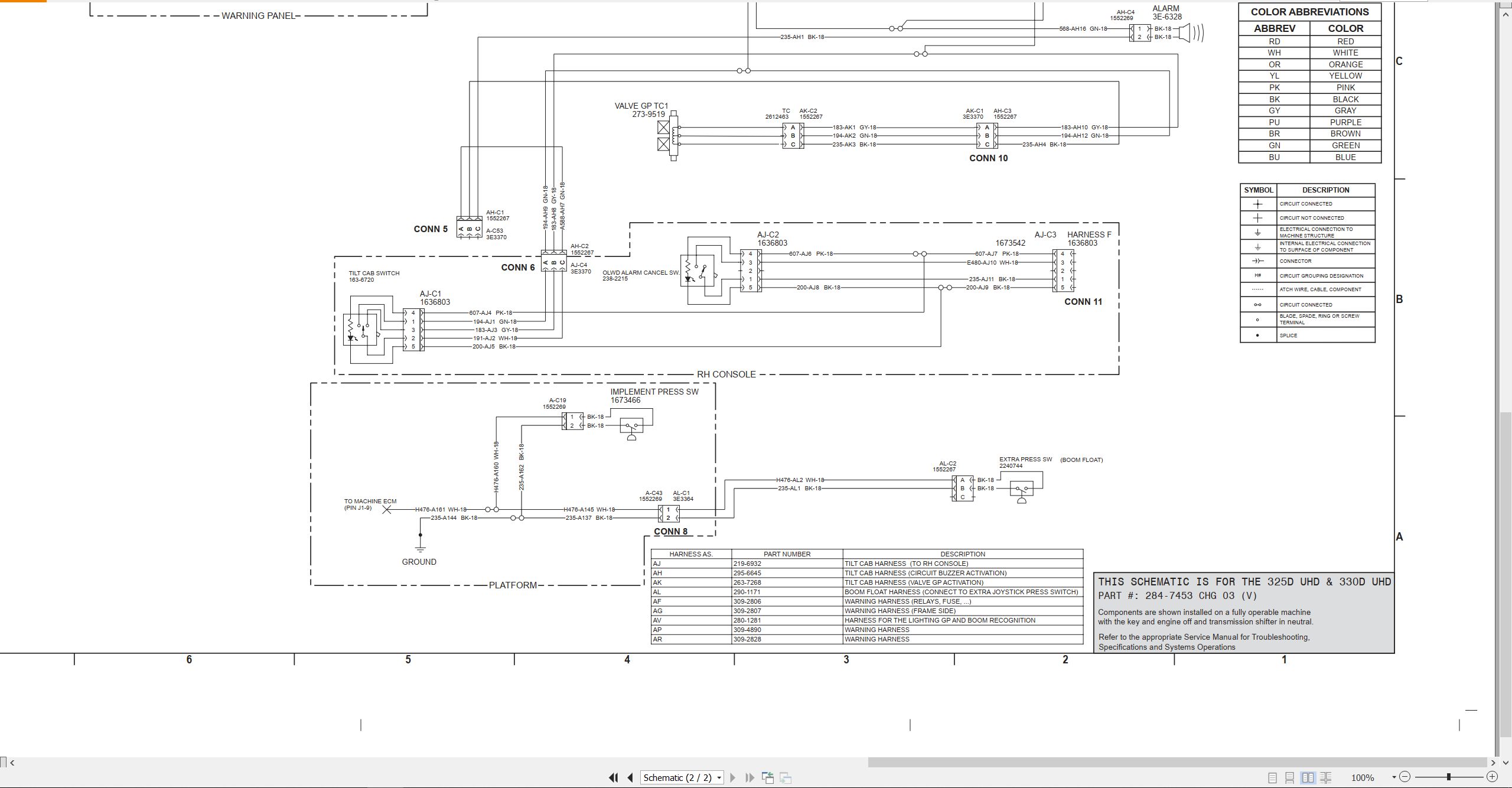 CAT Excavator 330D UHD Electrical Hydraulic Schematic (2)