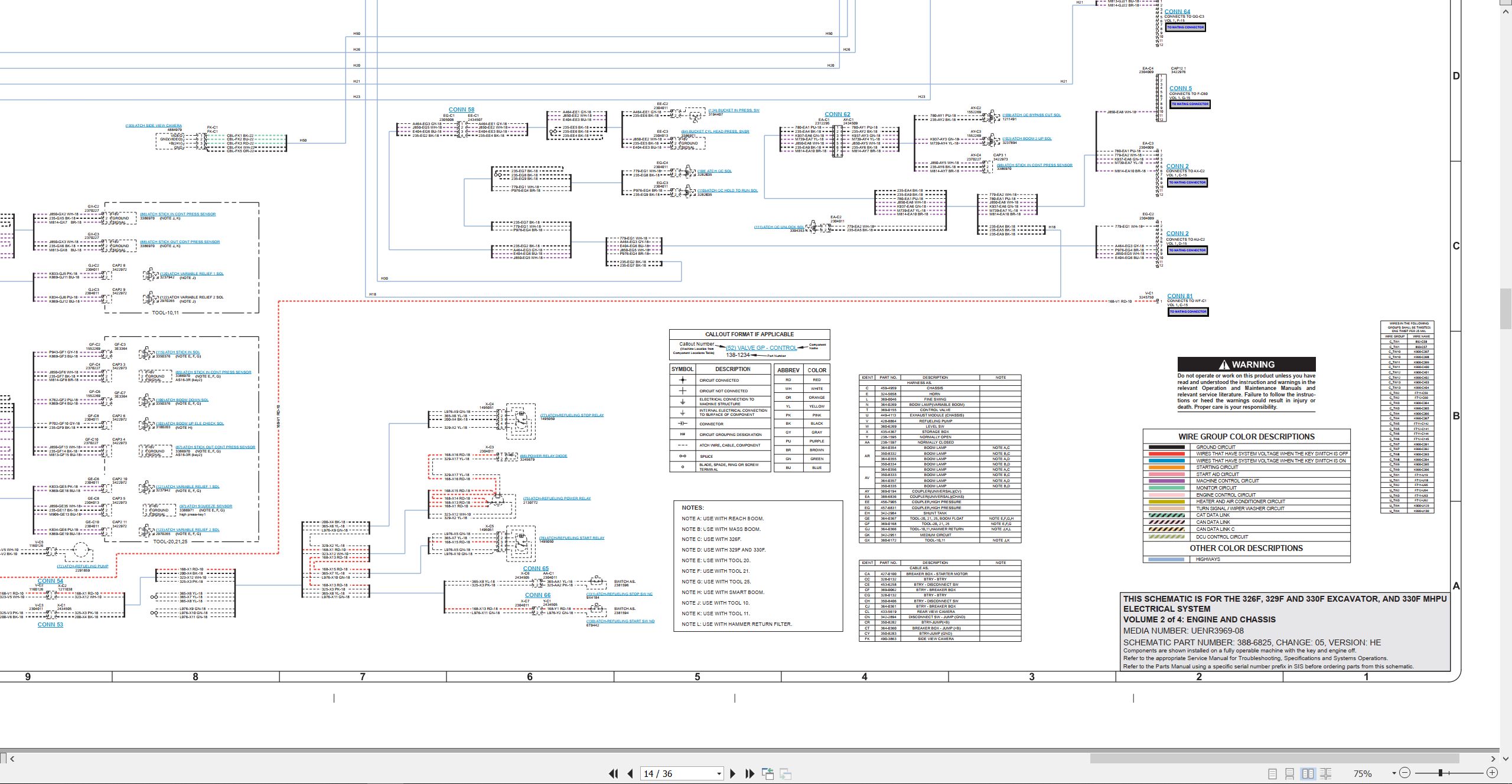 CAT Excavator 330F Electrical Hydraulic Schematic (2)