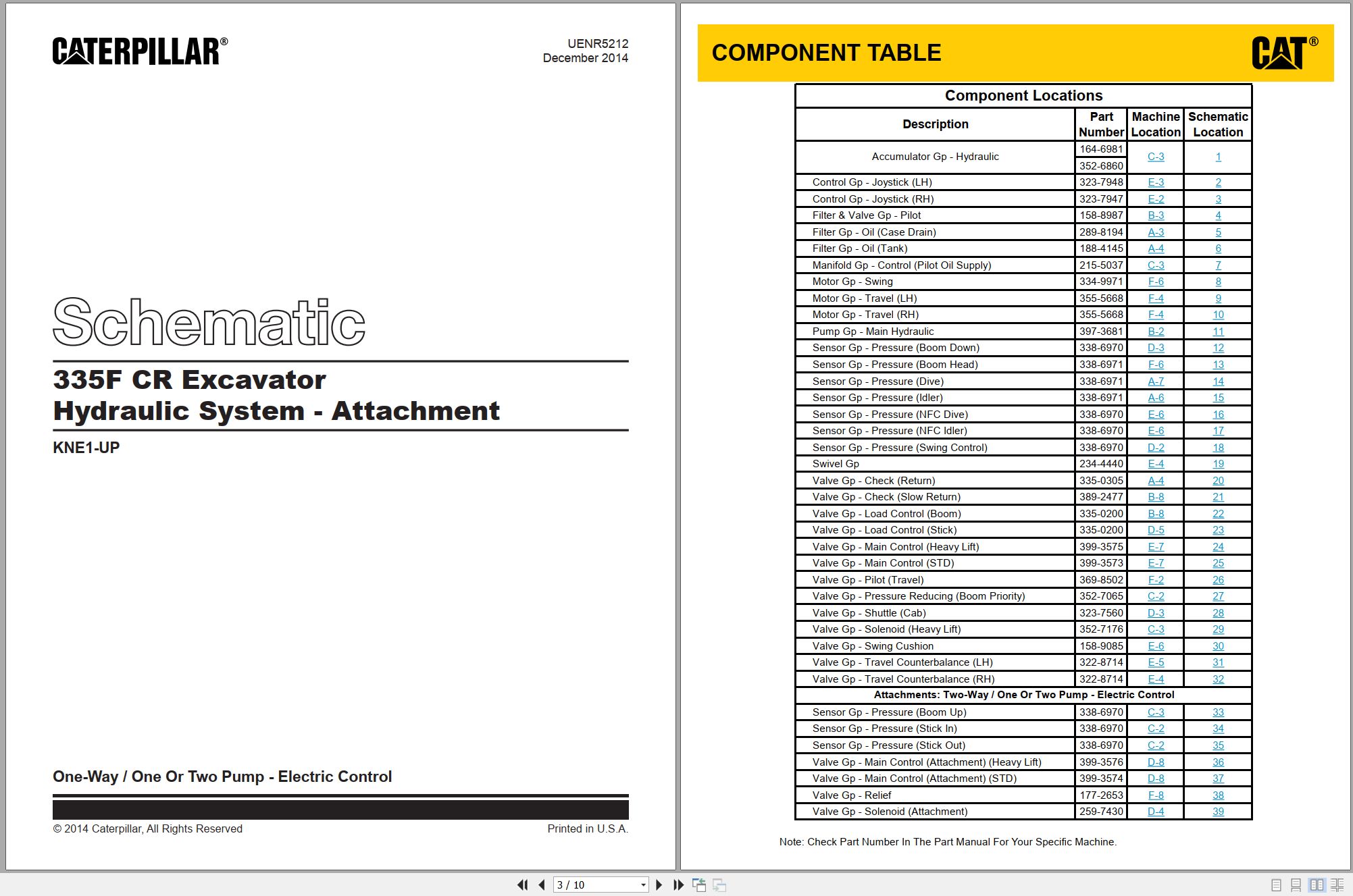 CAT Excavator 335F CR Hydraulic Schematic (1)