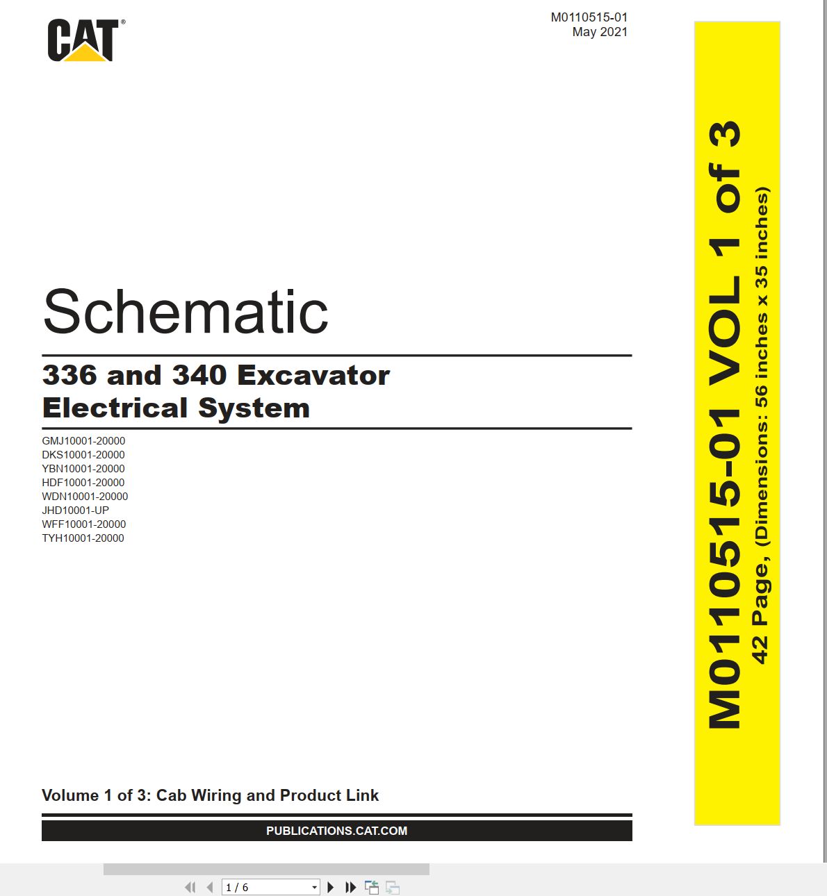 CAT Excavator 336 Electrical Hydraulic Schematic (1)