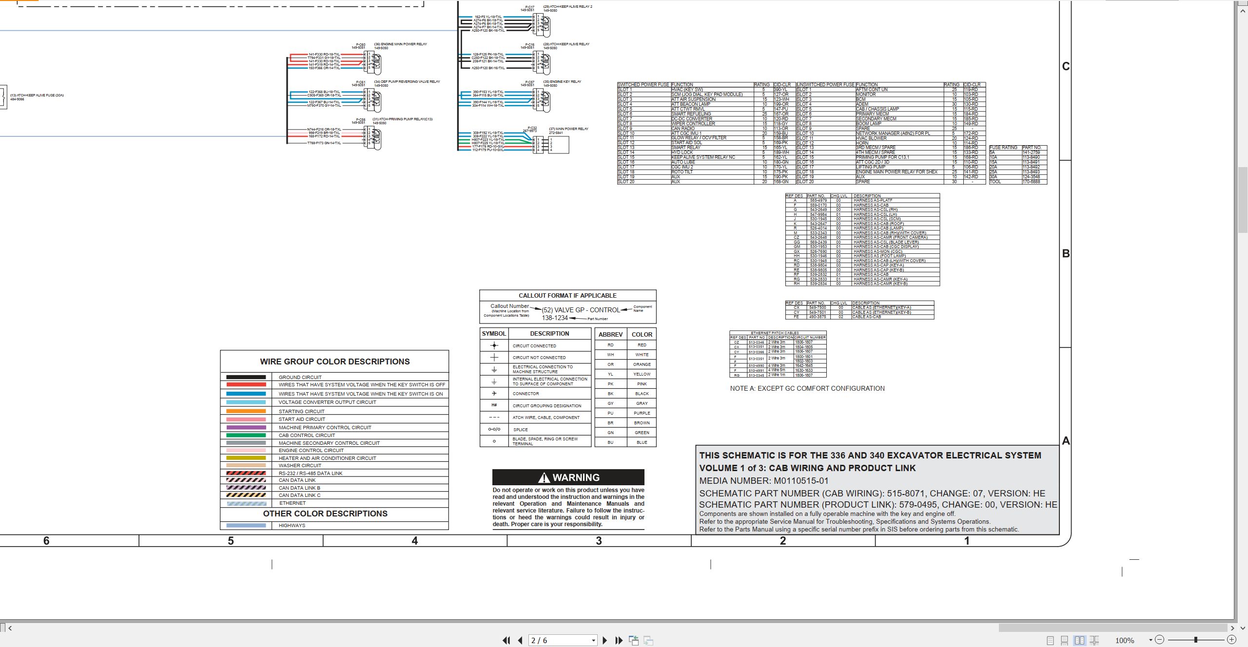 CAT Excavator 336 Electrical Hydraulic Schematic (2)