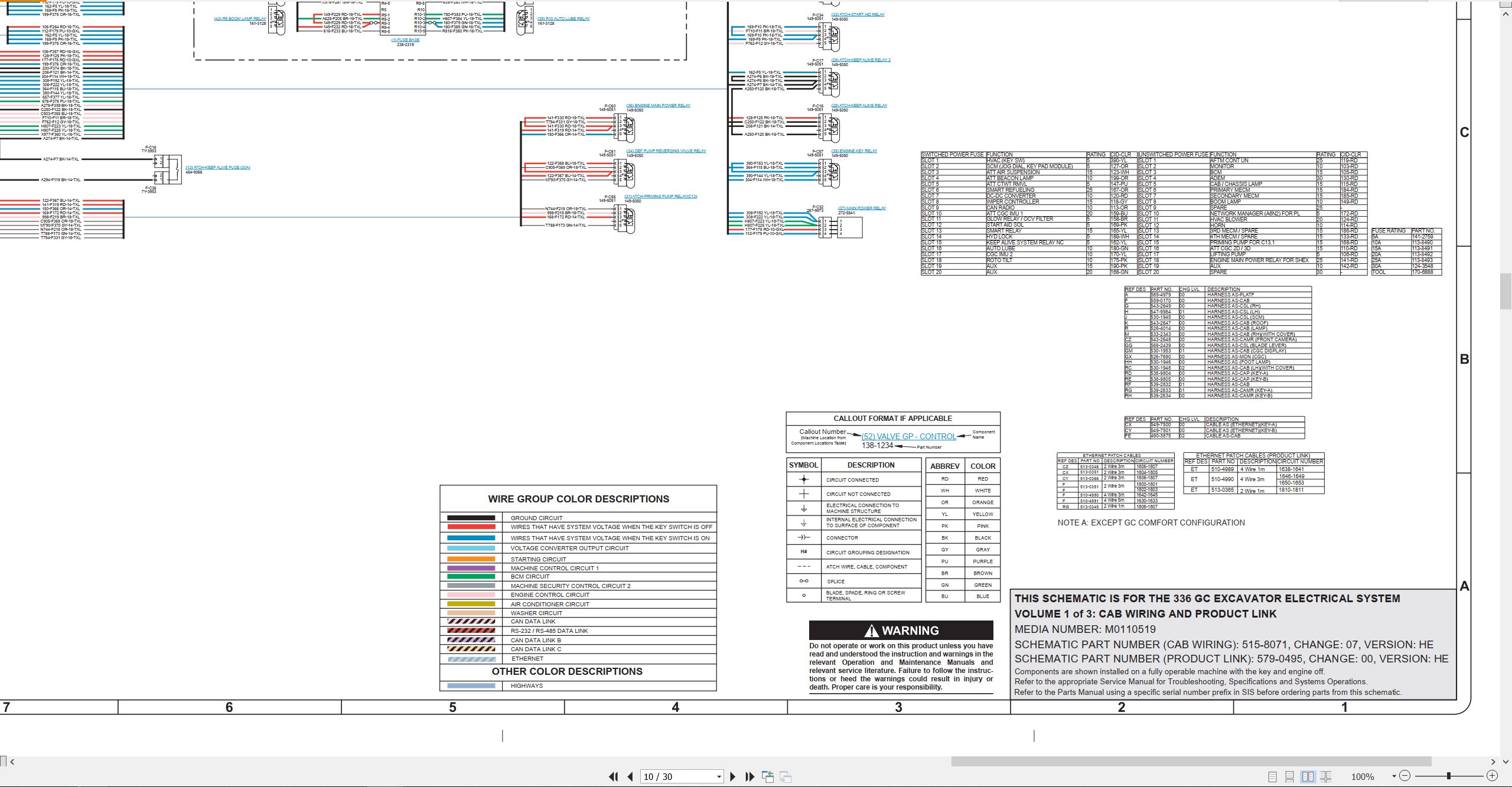 CAT Excavator 336 GC Electrical Hydraulic Schematic (2)