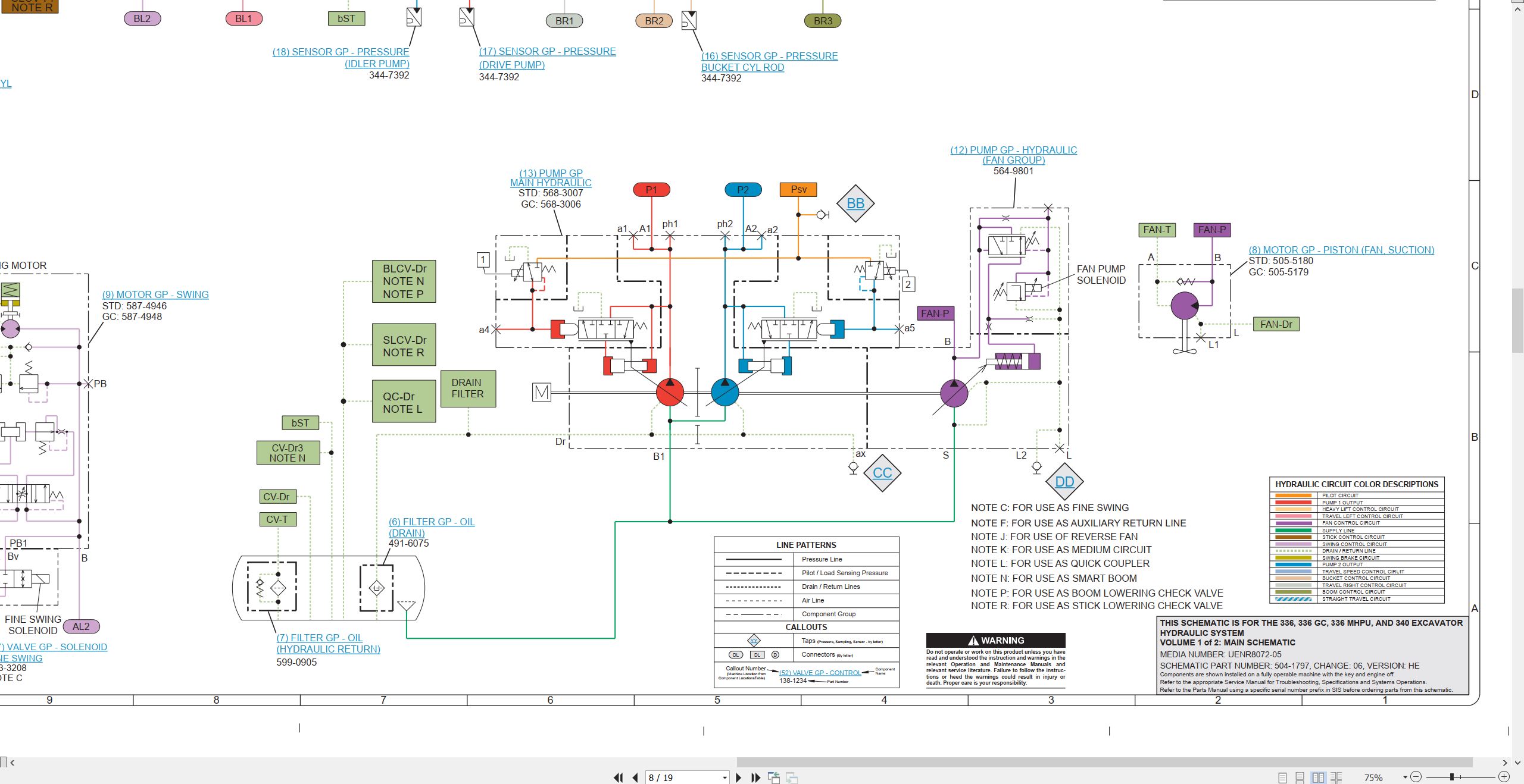 CAT Excavator 336 MHPU Electrical Hydraulic Schematic (3)