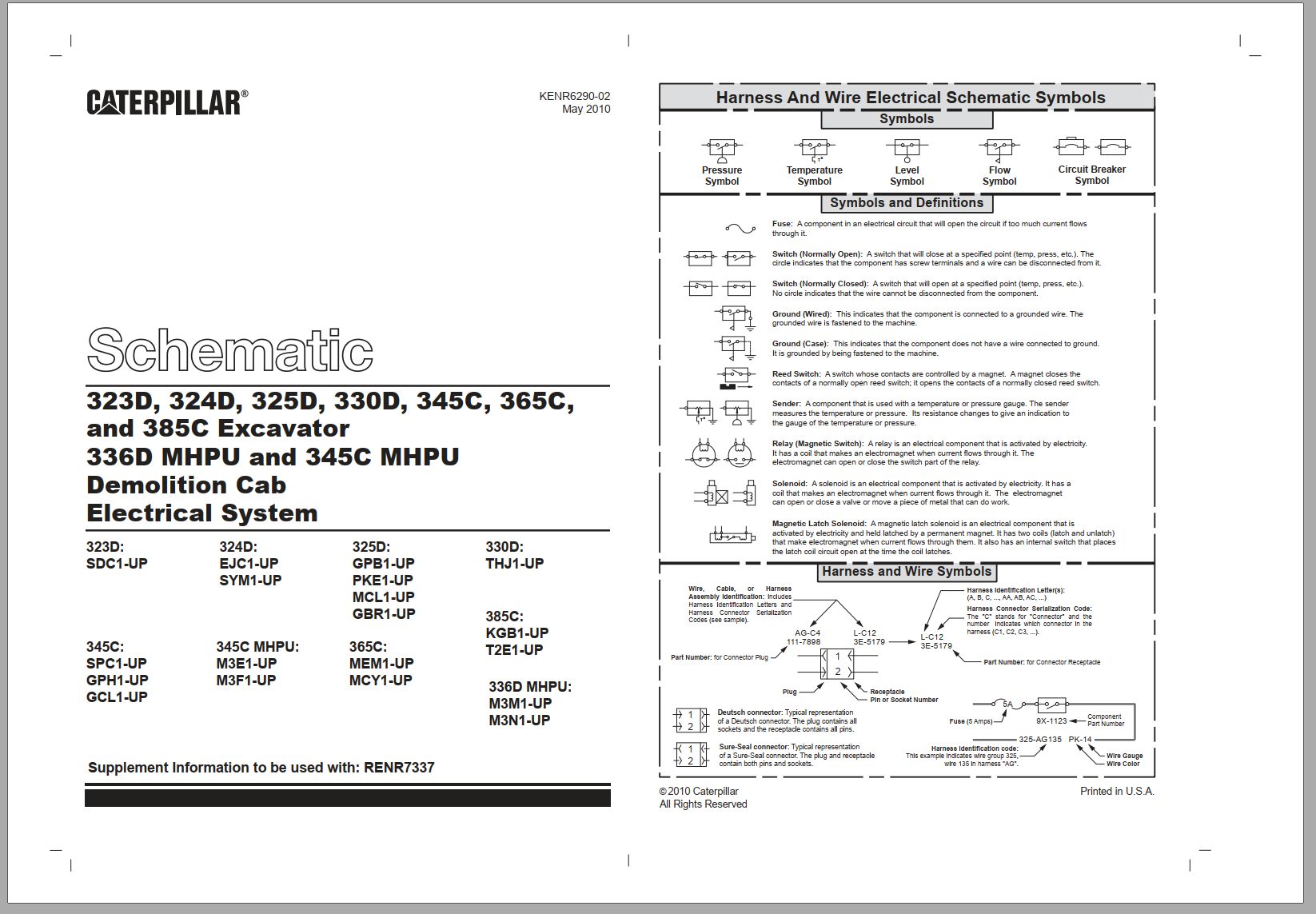 CAT Excavator 336D MHPU Electrical Hydraulic Schematic (1)
