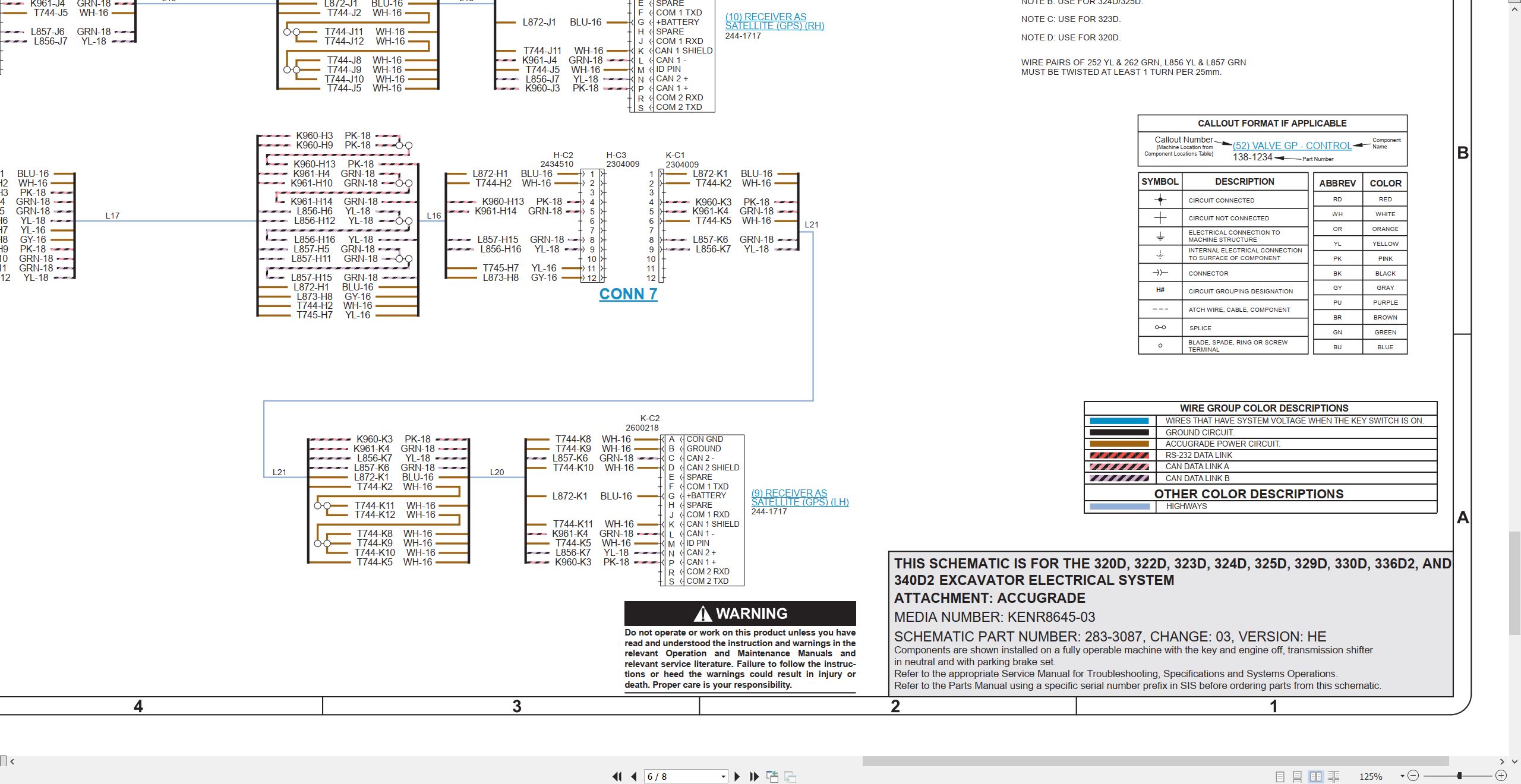 CAT Excavator 336D2 Electrical Hydraulic Schematic (2)