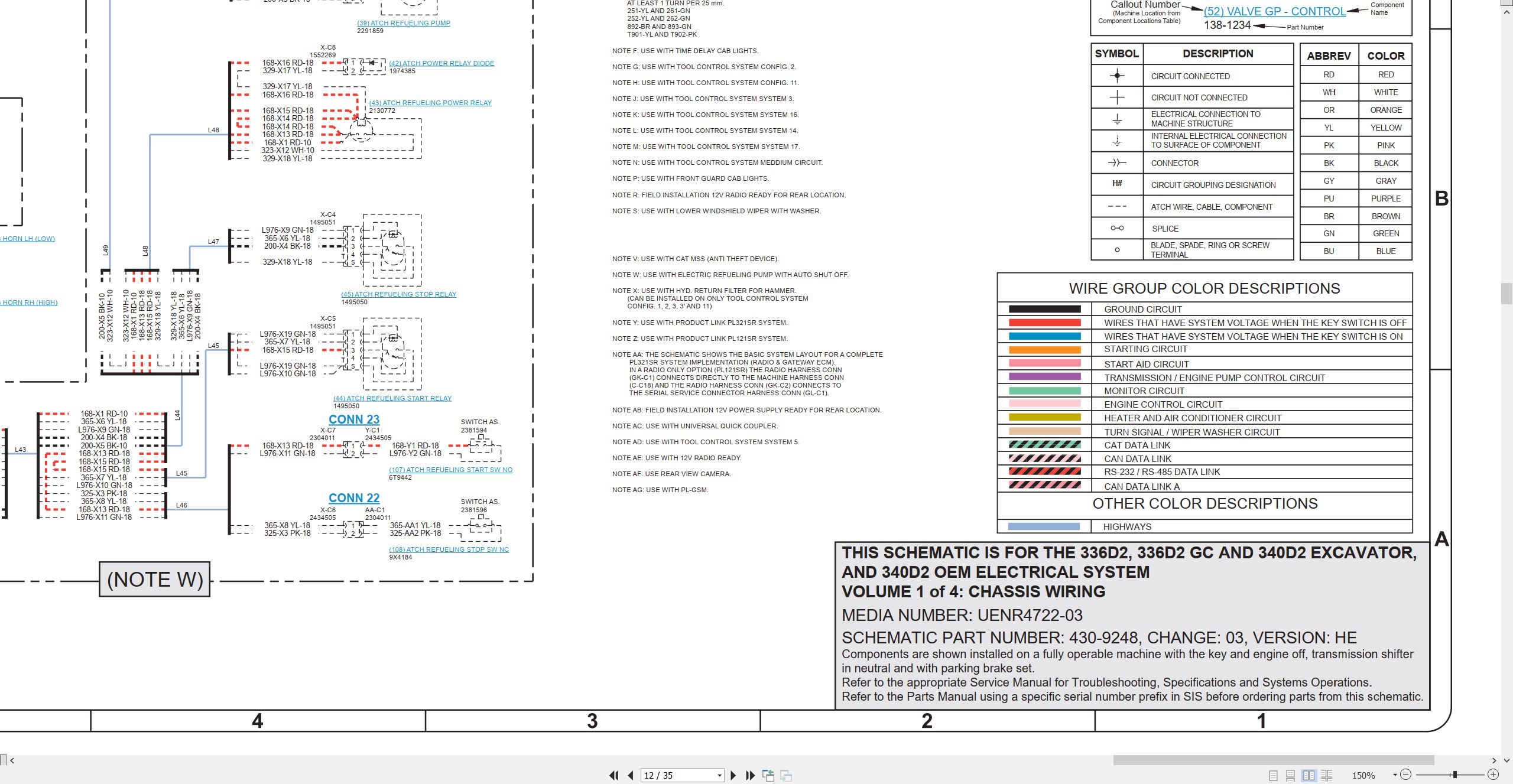 CAT Excavator 336D2 GC Electrical Schematic (2)