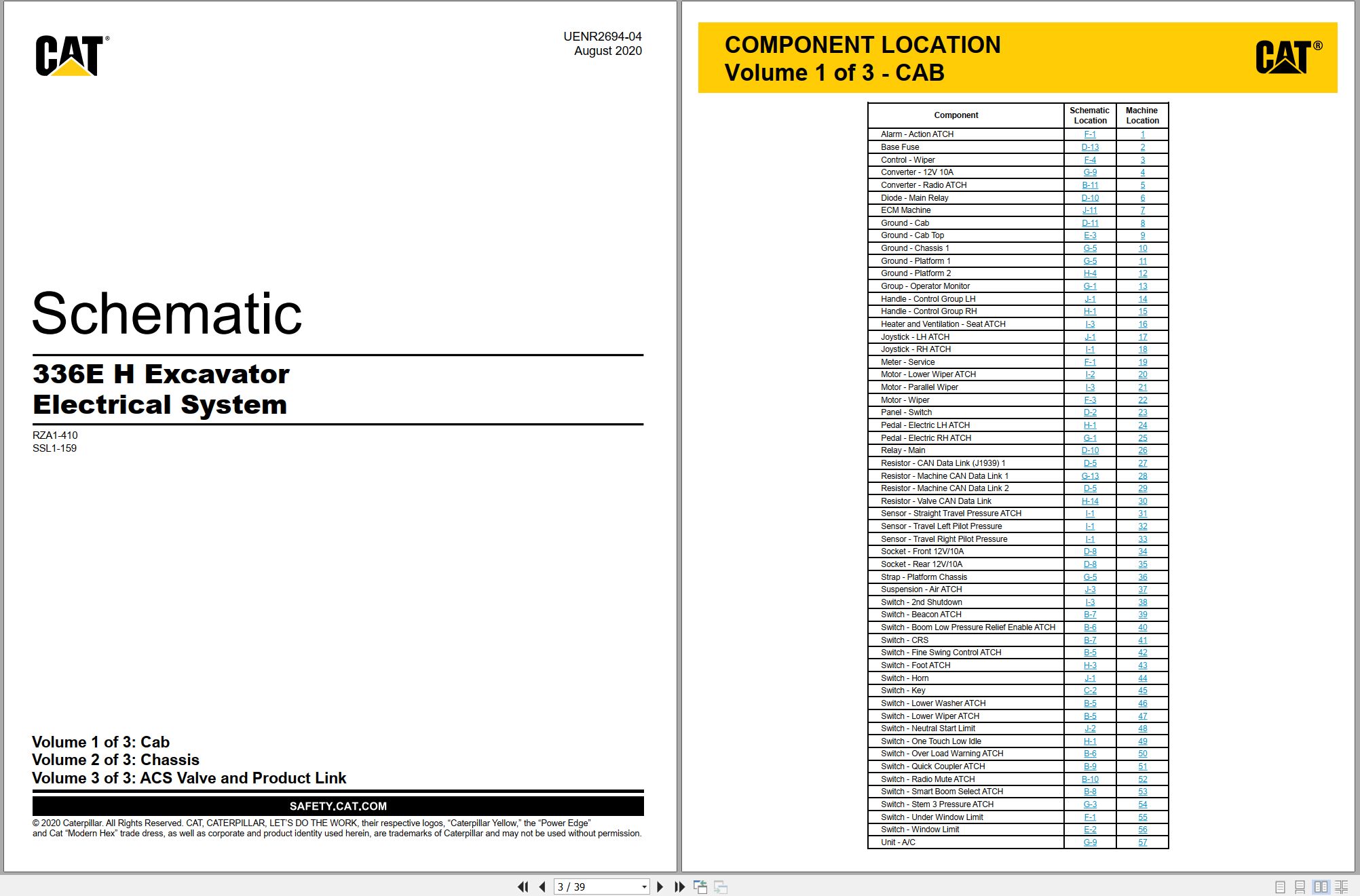 CAT Excavator 336E H Electrical Hydraulic Schematic (1)