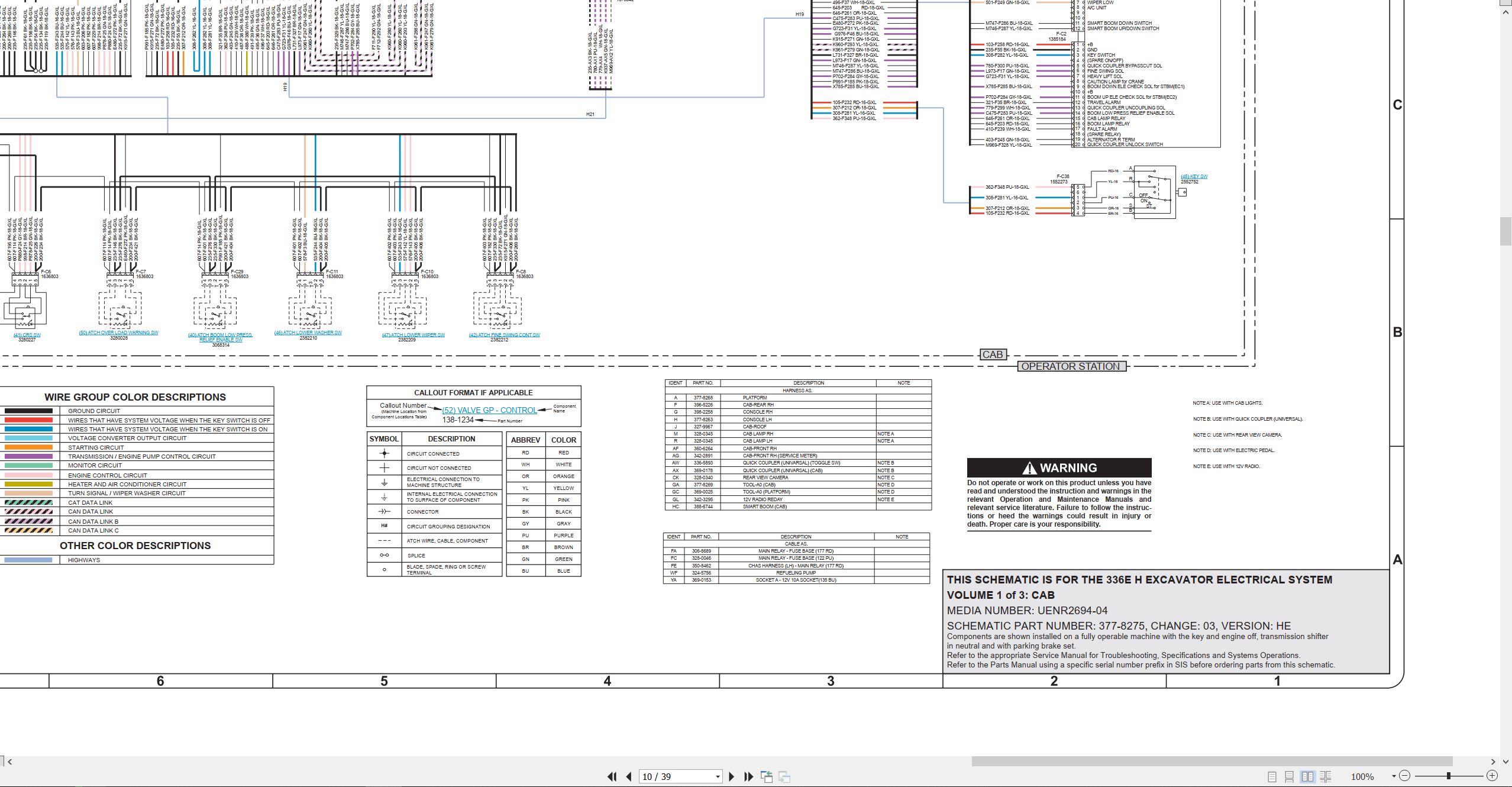 CAT Excavator 336E H Electrical Hydraulic Schematic (2)
