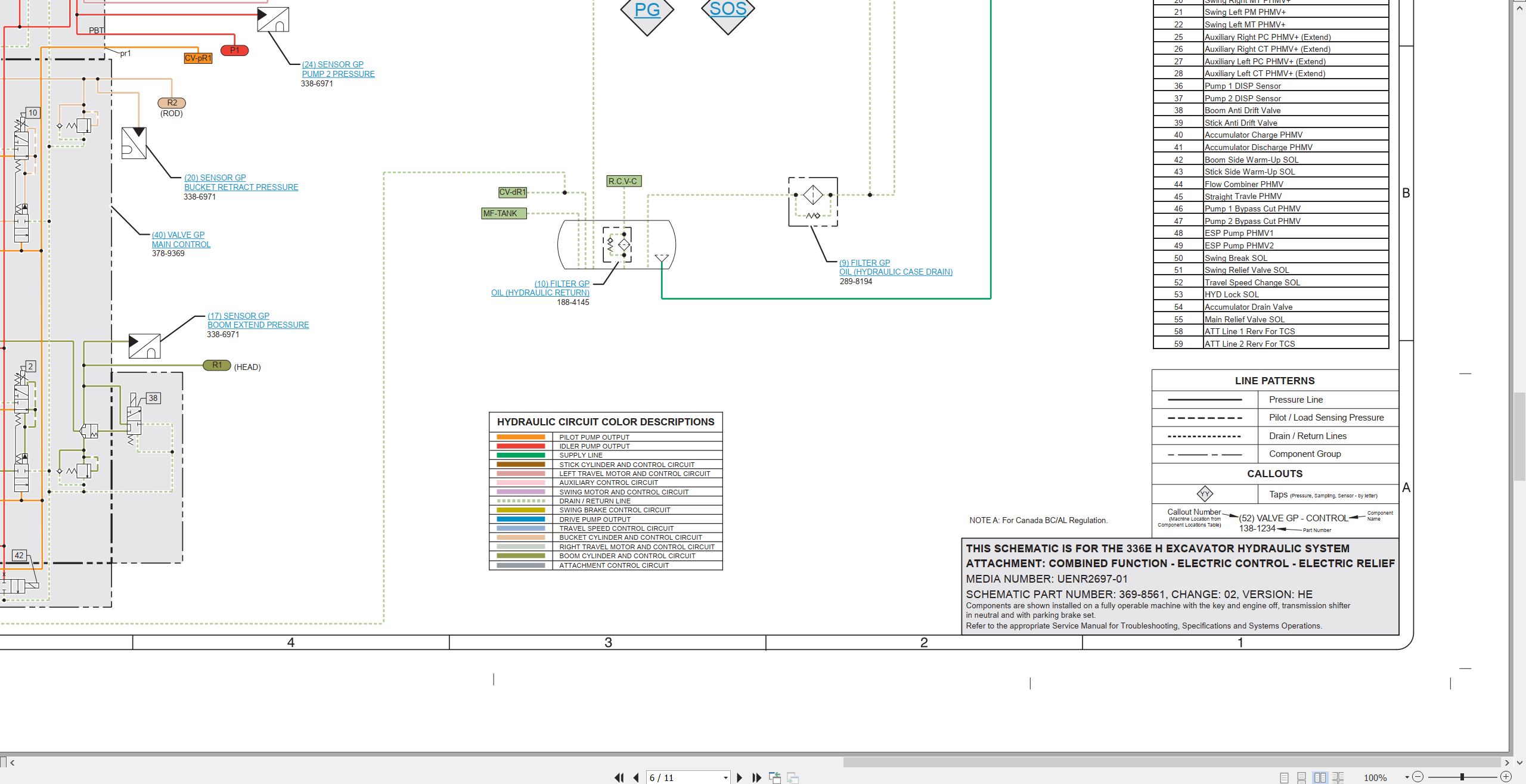 CAT Excavator 336E H Electrical Hydraulic Schematic (3)