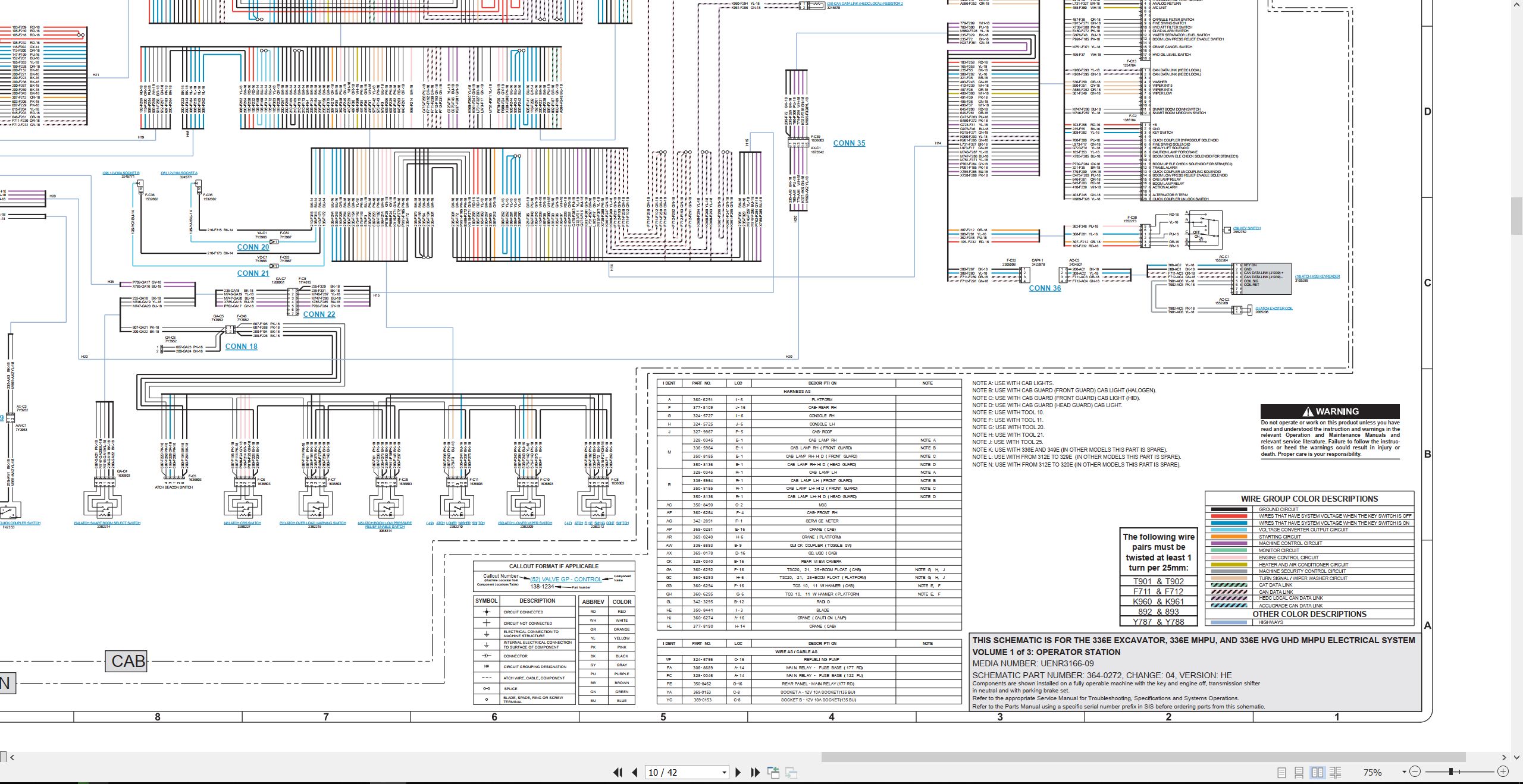 CAT Excavator 336E HVG UHD MHPU Electrical Hydraulic Schematic (2)